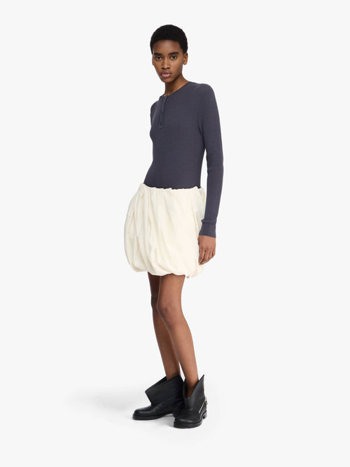ROLLED HEMLINE MINI SKIRT