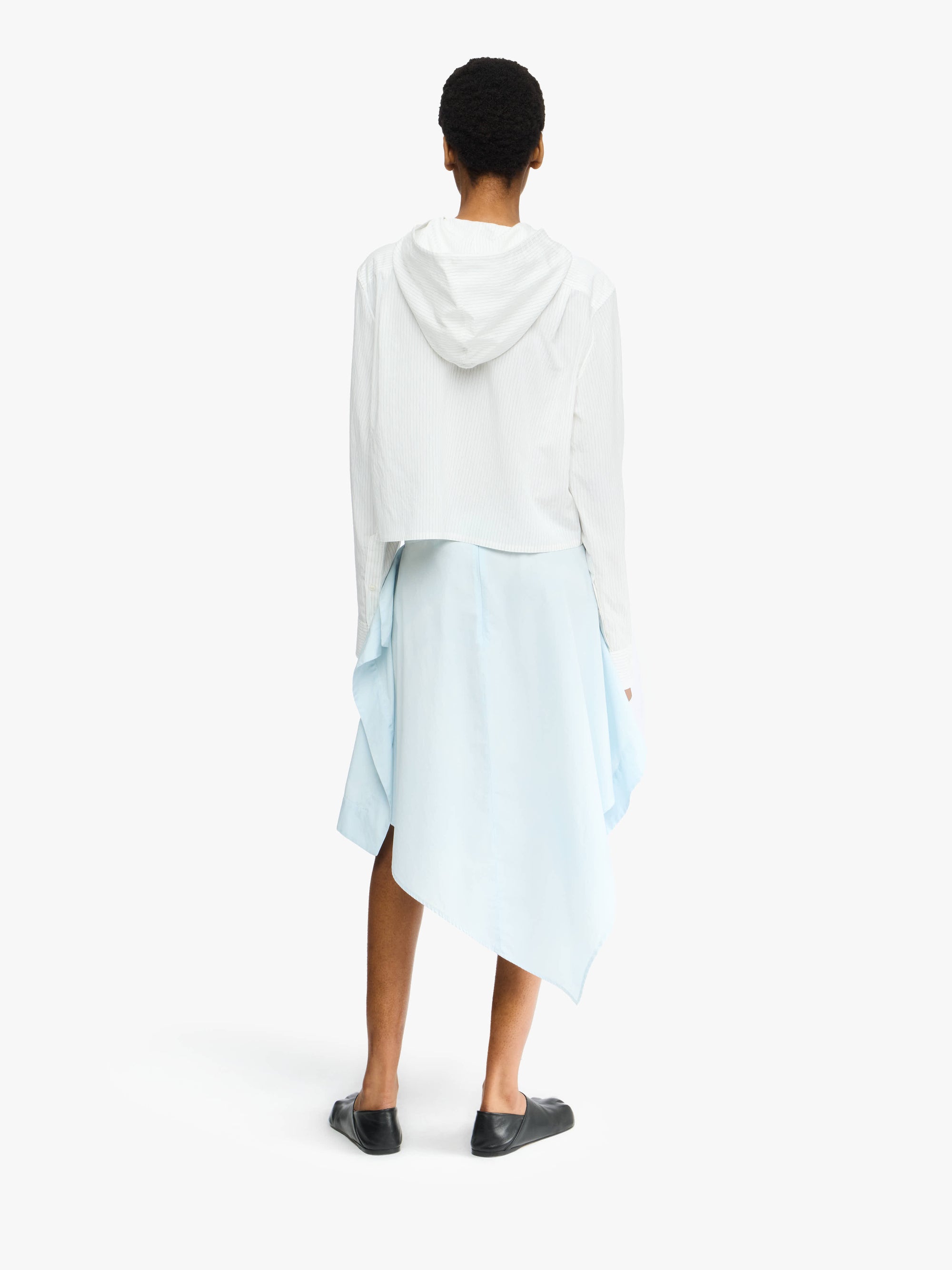 SQUARE DRAPE ASYMMETRIC SKIRT