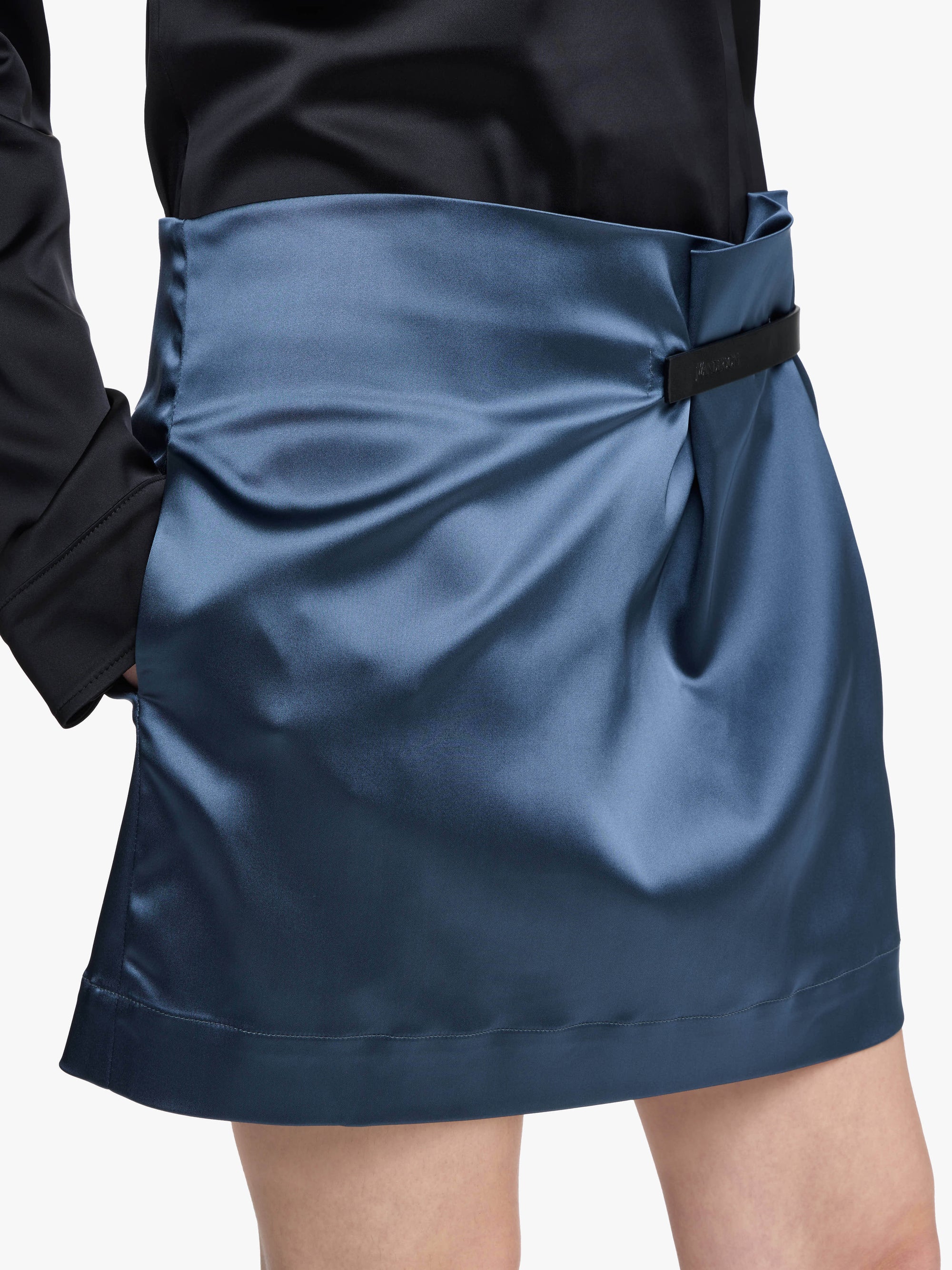LEATHER TAB MINI SKIRT