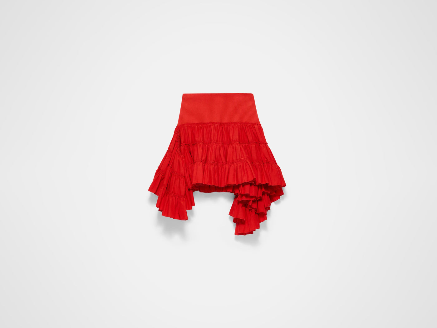 ruffle skirt red Product Front 7