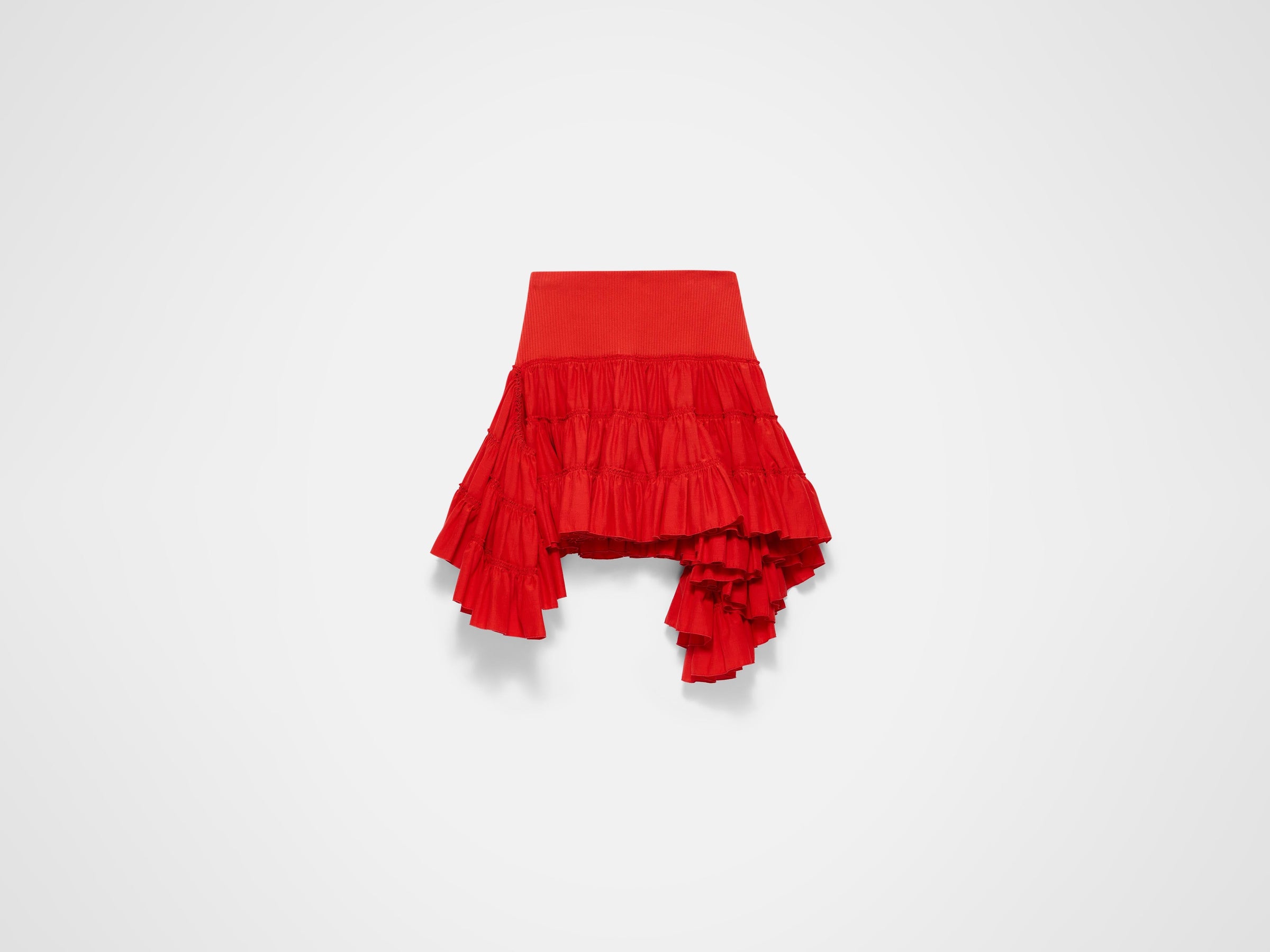 ruffle skirt red Product Front 7