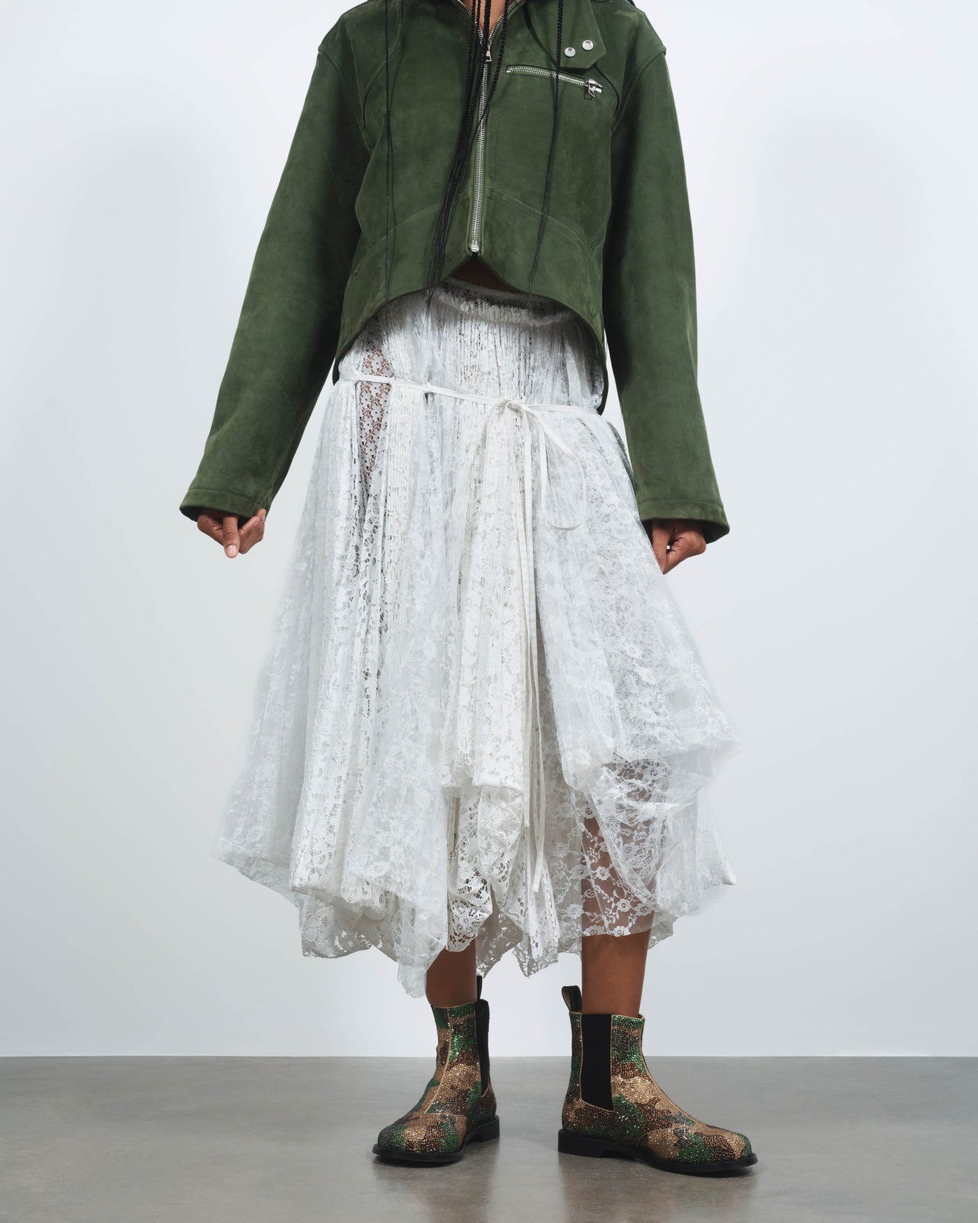 mixed lace skirt white Creative 2