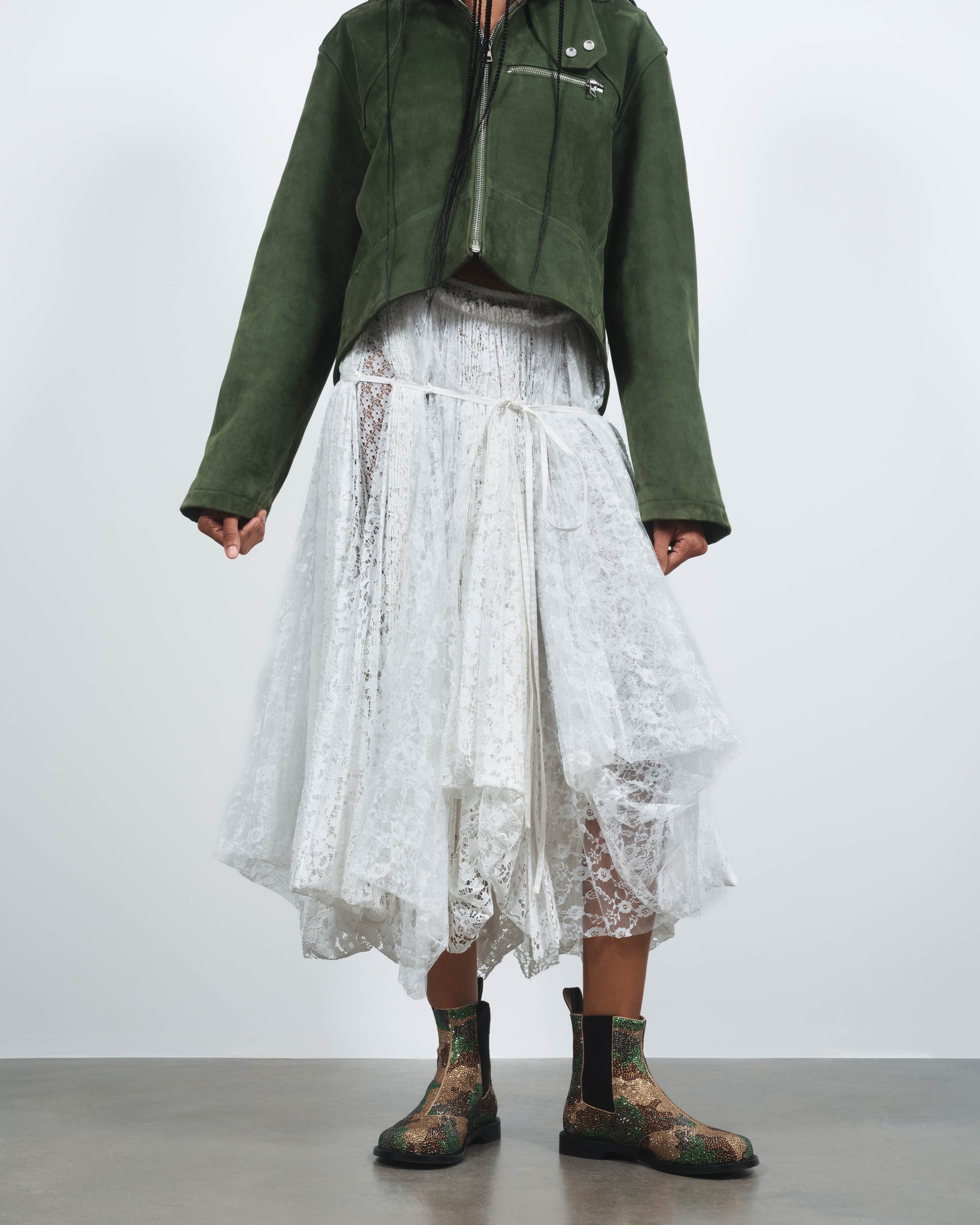 mixed lace skirt white Creative 2