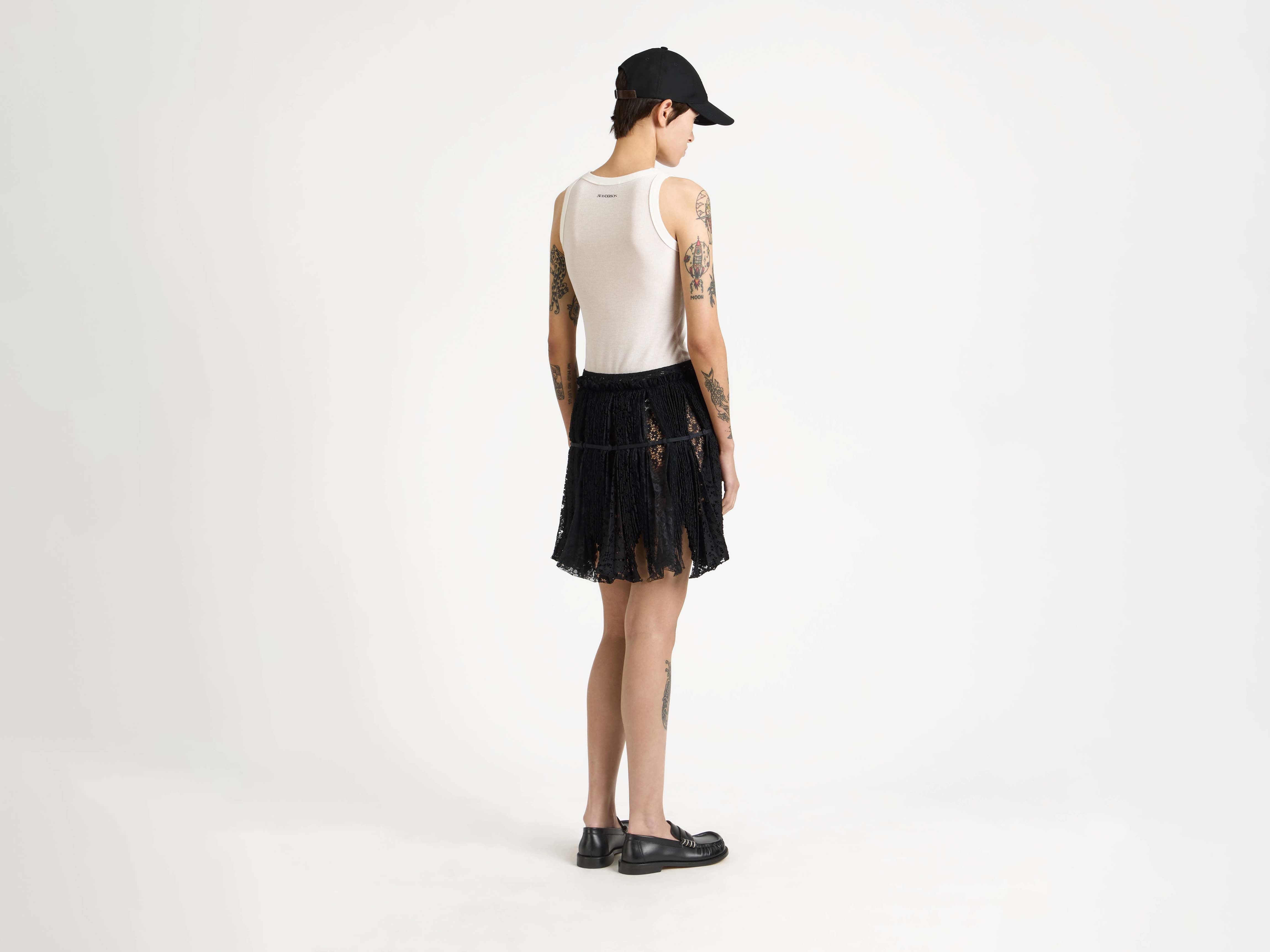WOMENS MINI CURTAIN SKIRT IN BLACK in BLACK SK0209PG191299906 | JW