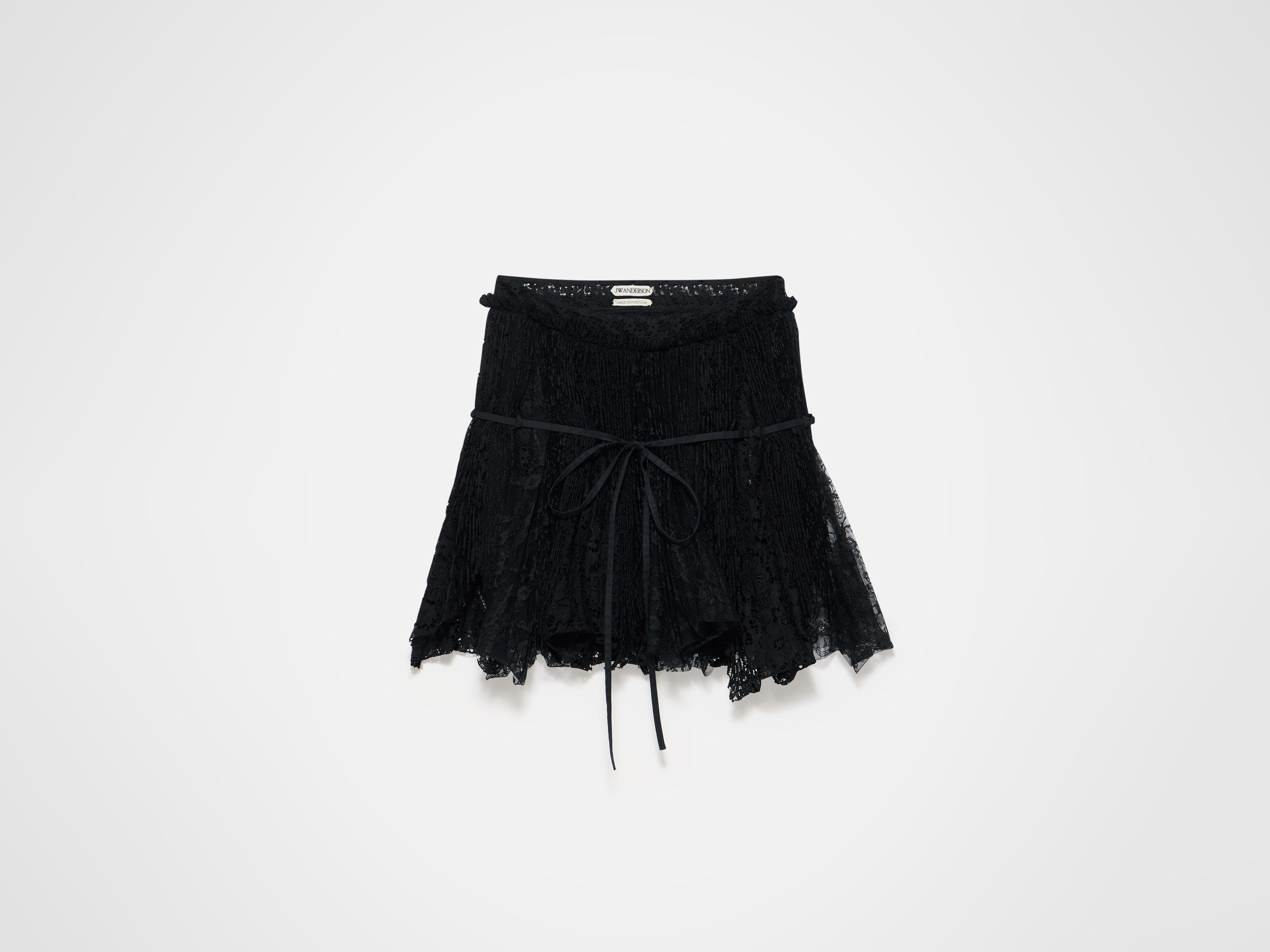 WOMENS MINI CURTAIN SKIRT IN BLACK in BLACK SK0209PG191299906 | JW