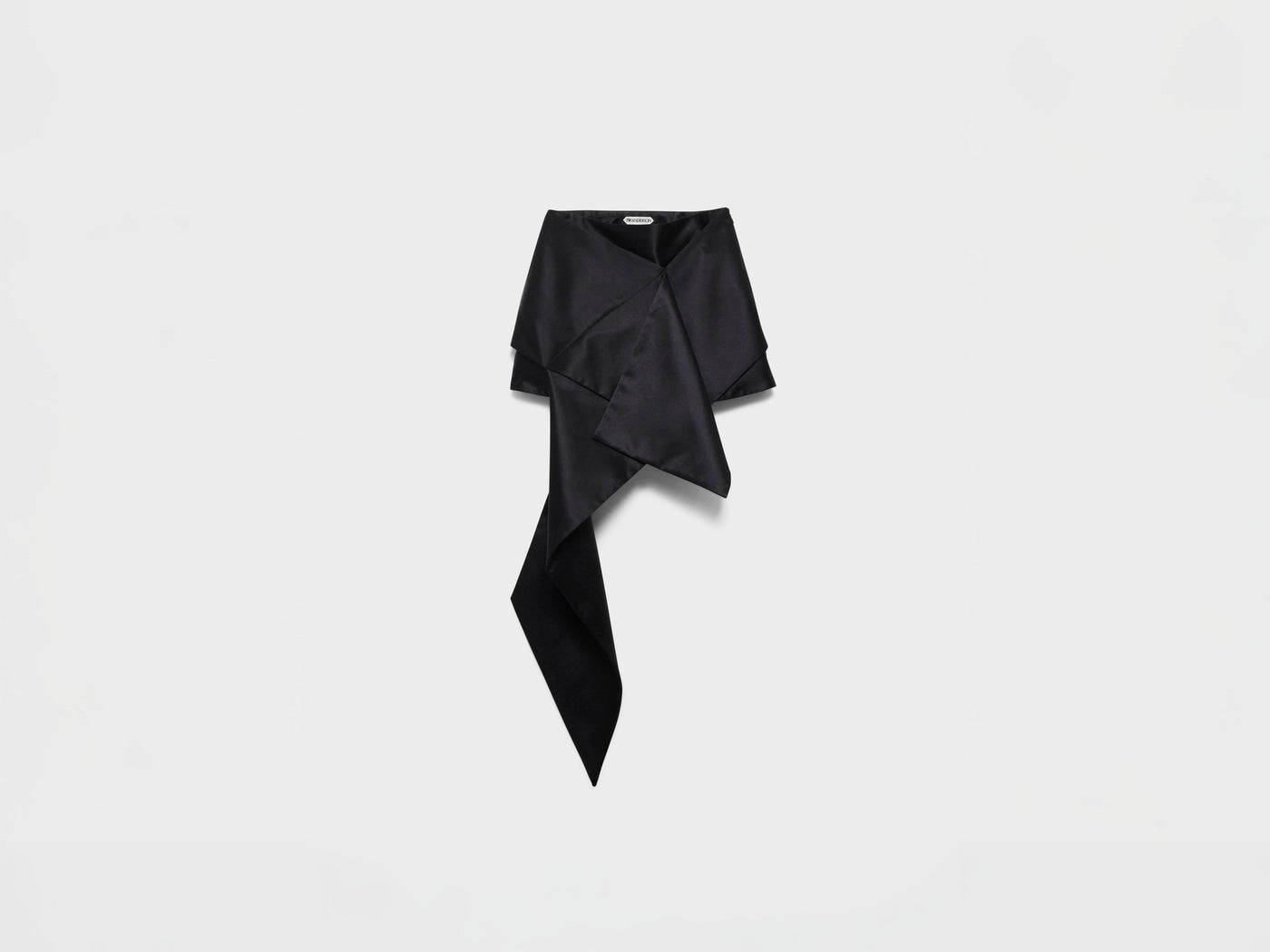 WOMENS CROSS DRAPE MINI SKIRT IN BLACK