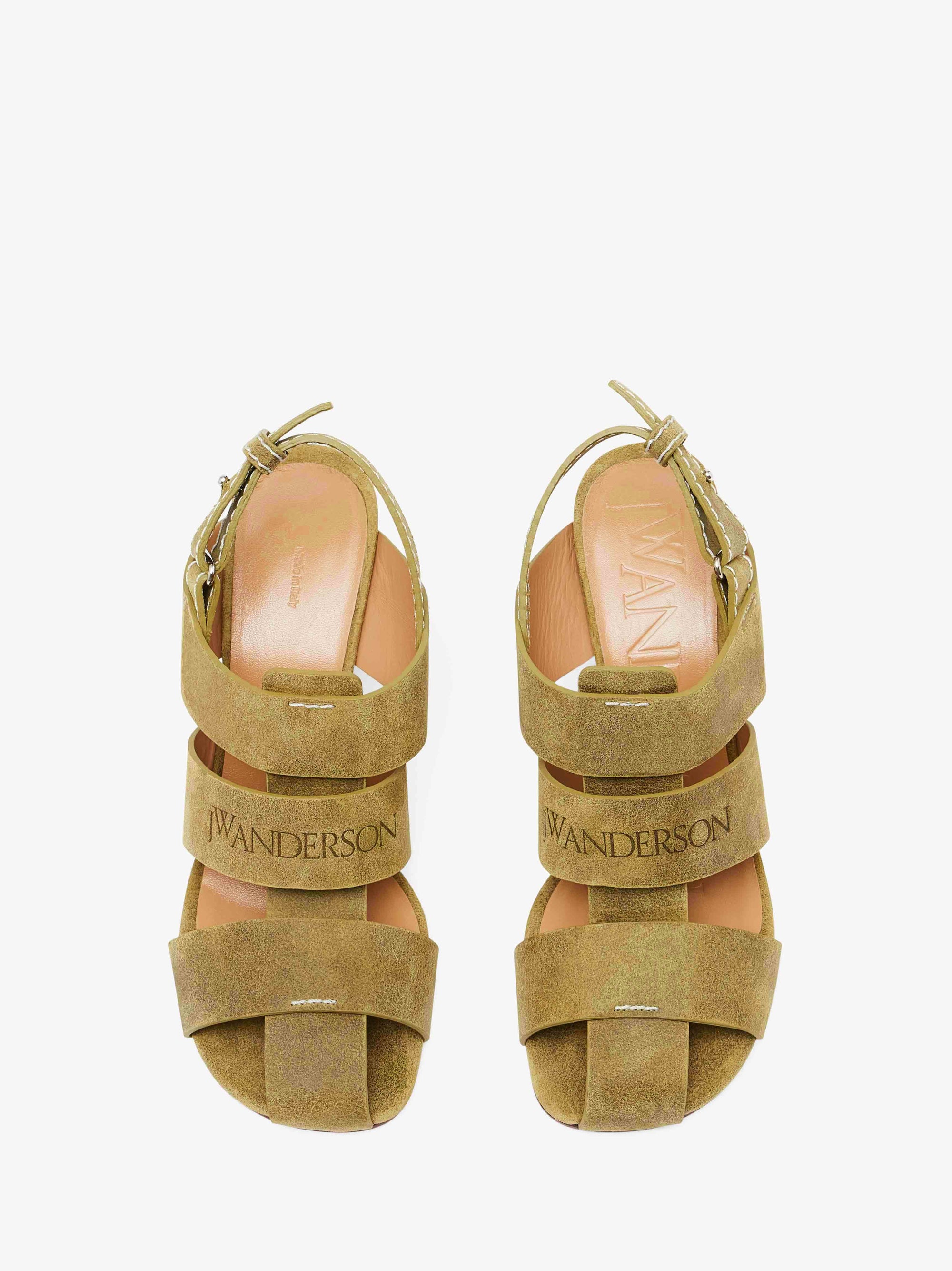 SUEDE HEELED FISHERMAN SANDALS