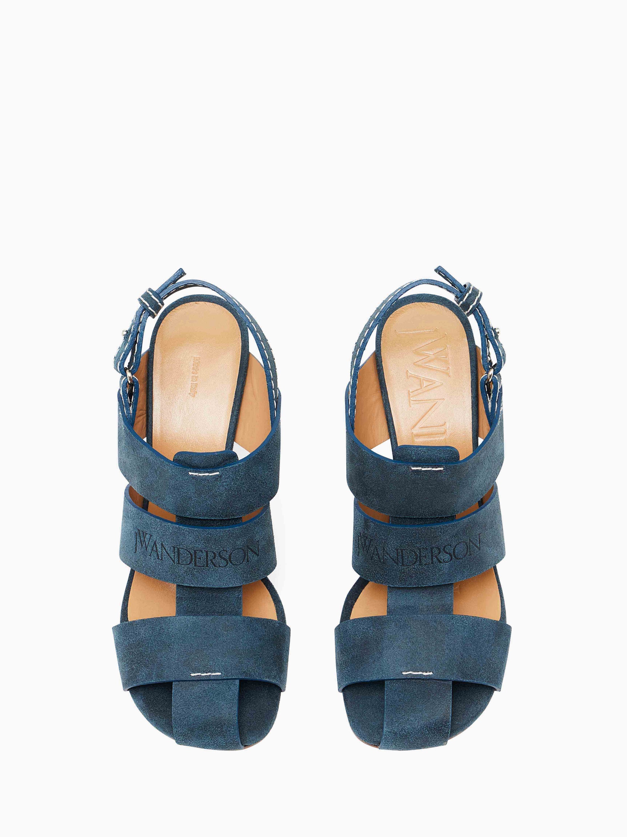 SUEDE HEELED FISHERMAN SANDALS