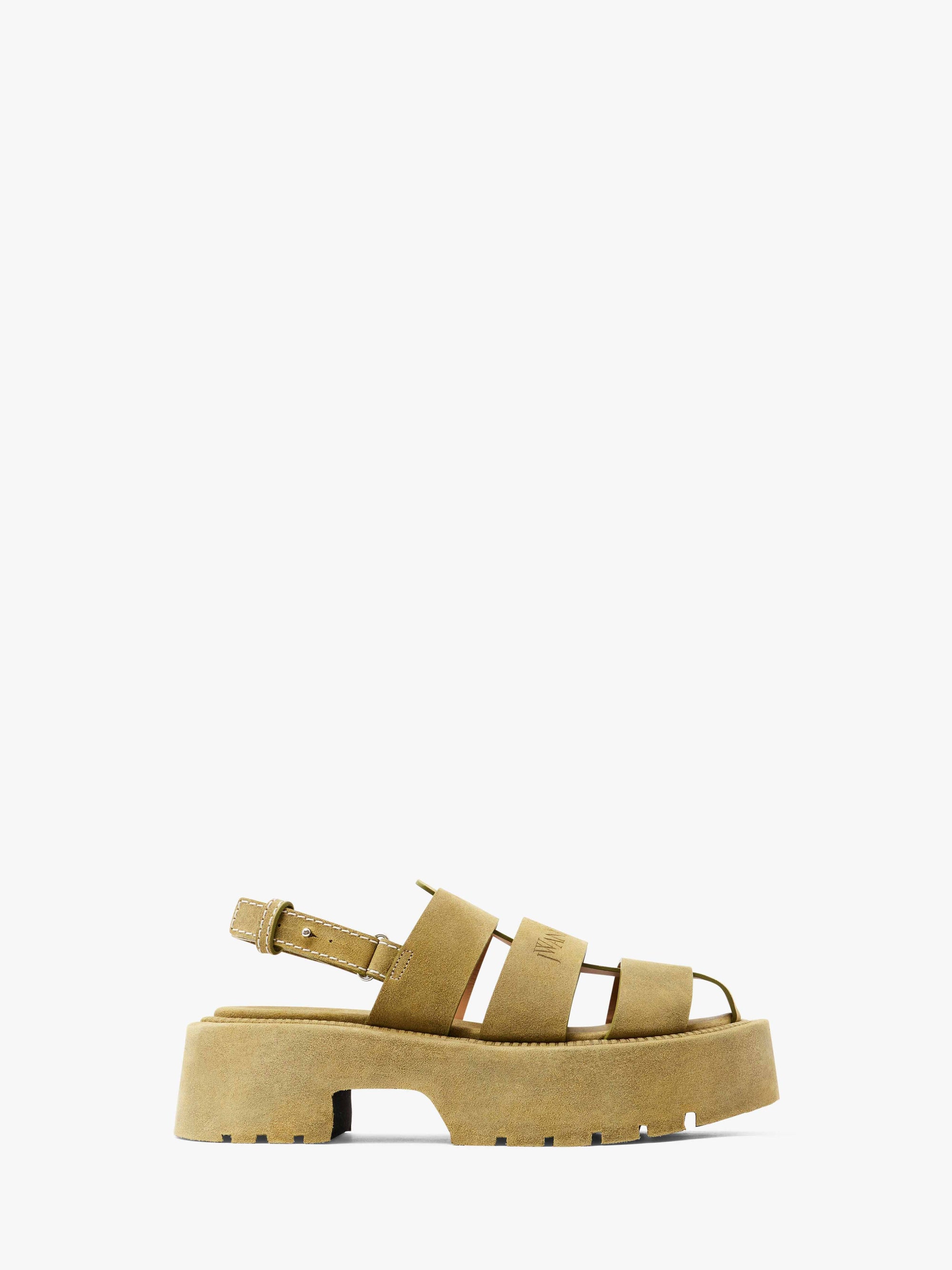 SUEDE PLATFORM FISHERMAN SANDALS