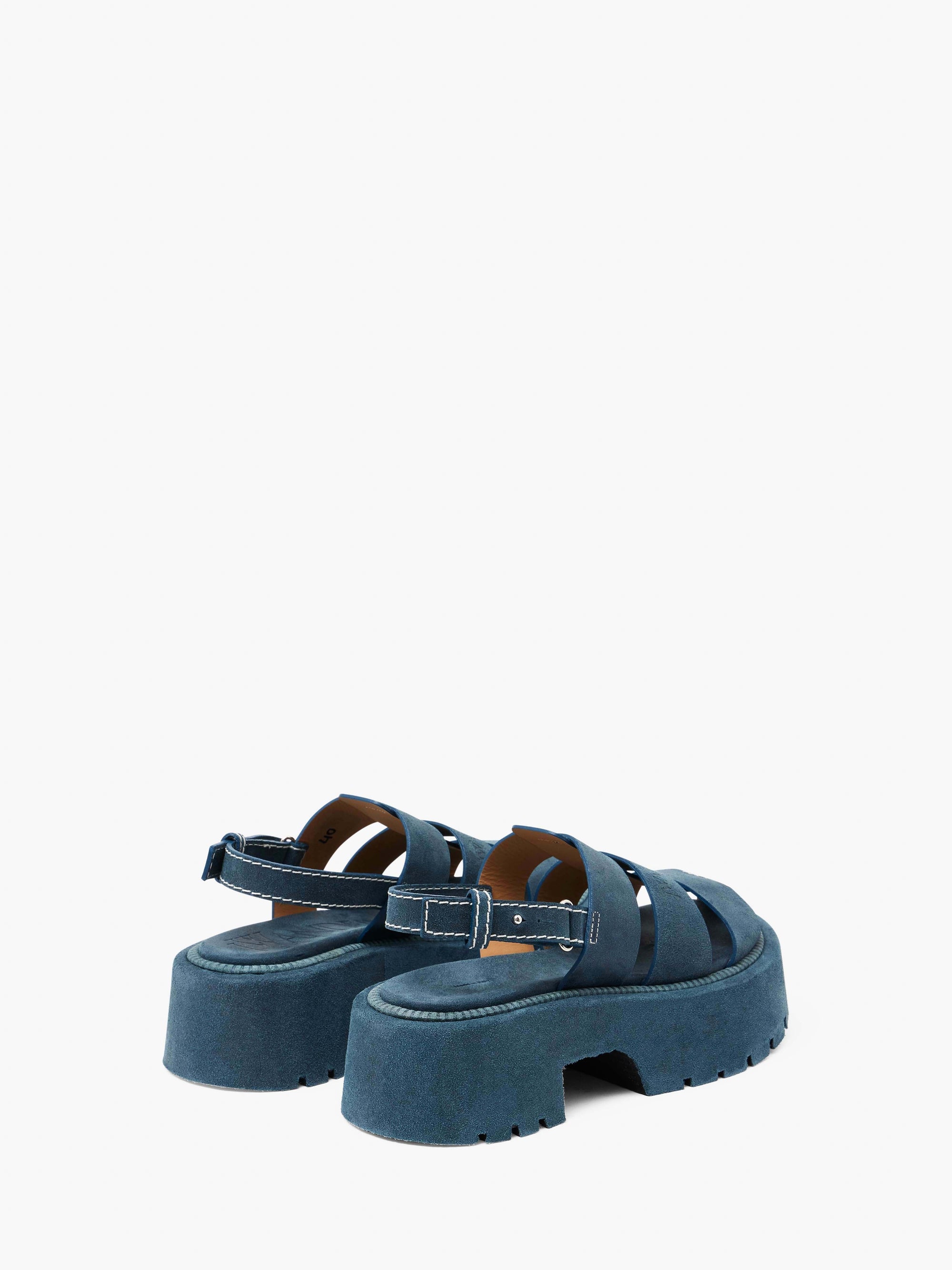 SUEDE PLATFORM FISHERMAN SANDALS