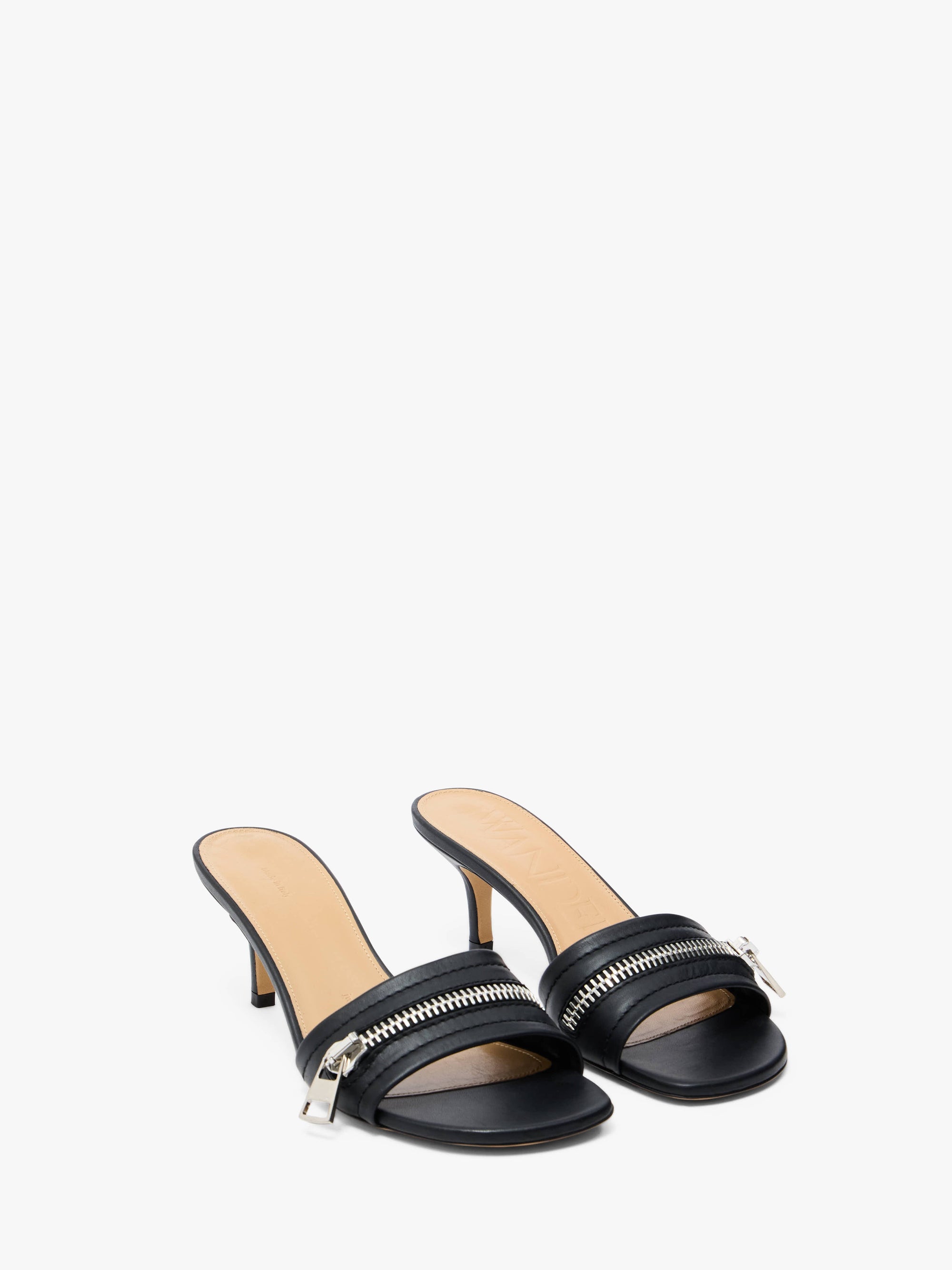 LEATHER BIKER HEEL SANDAL