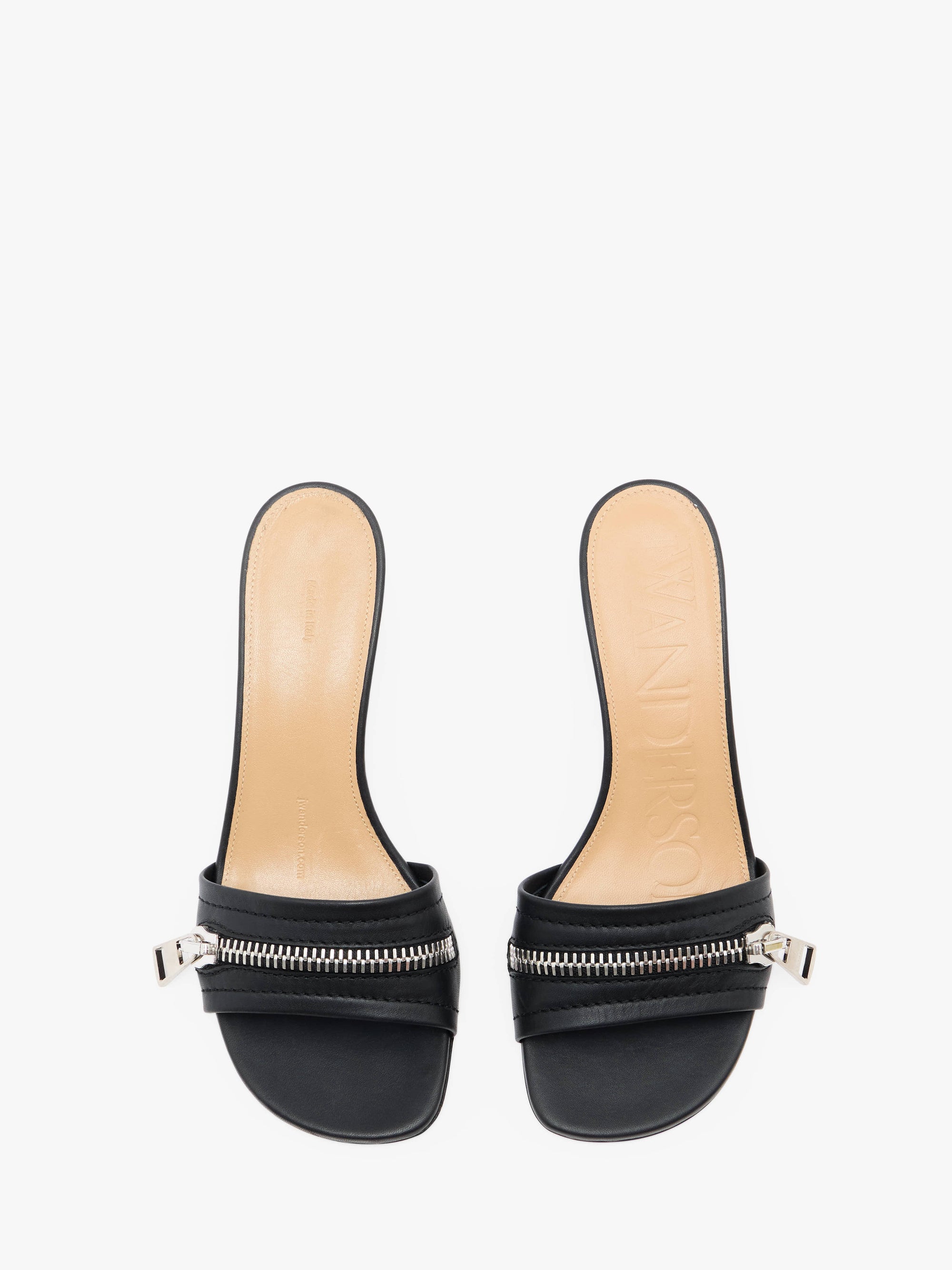 LEATHER BIKER HEEL SANDAL