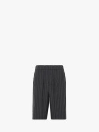 CL_FOLDED FRONT PLEAT SHORTS - MID GREY MELANGE_SR0107PG1695