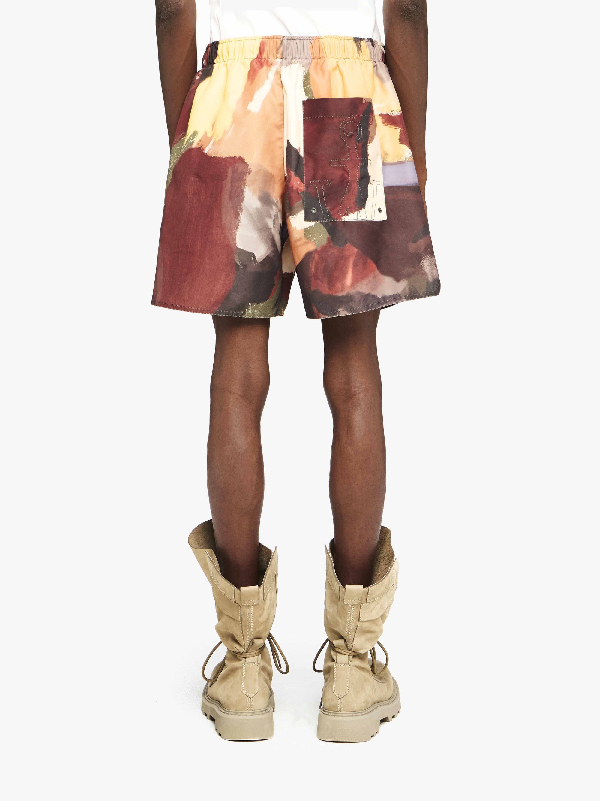 'ABSTRACT' PRINTED SWIM SHORTS