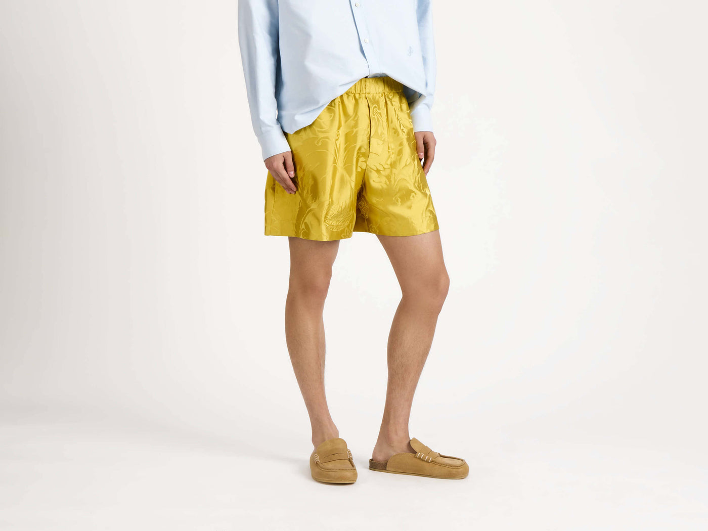 drawstring shorts citrine Model Detail 8