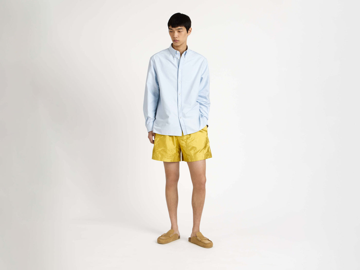 drawstring shorts citrine Model Front 4