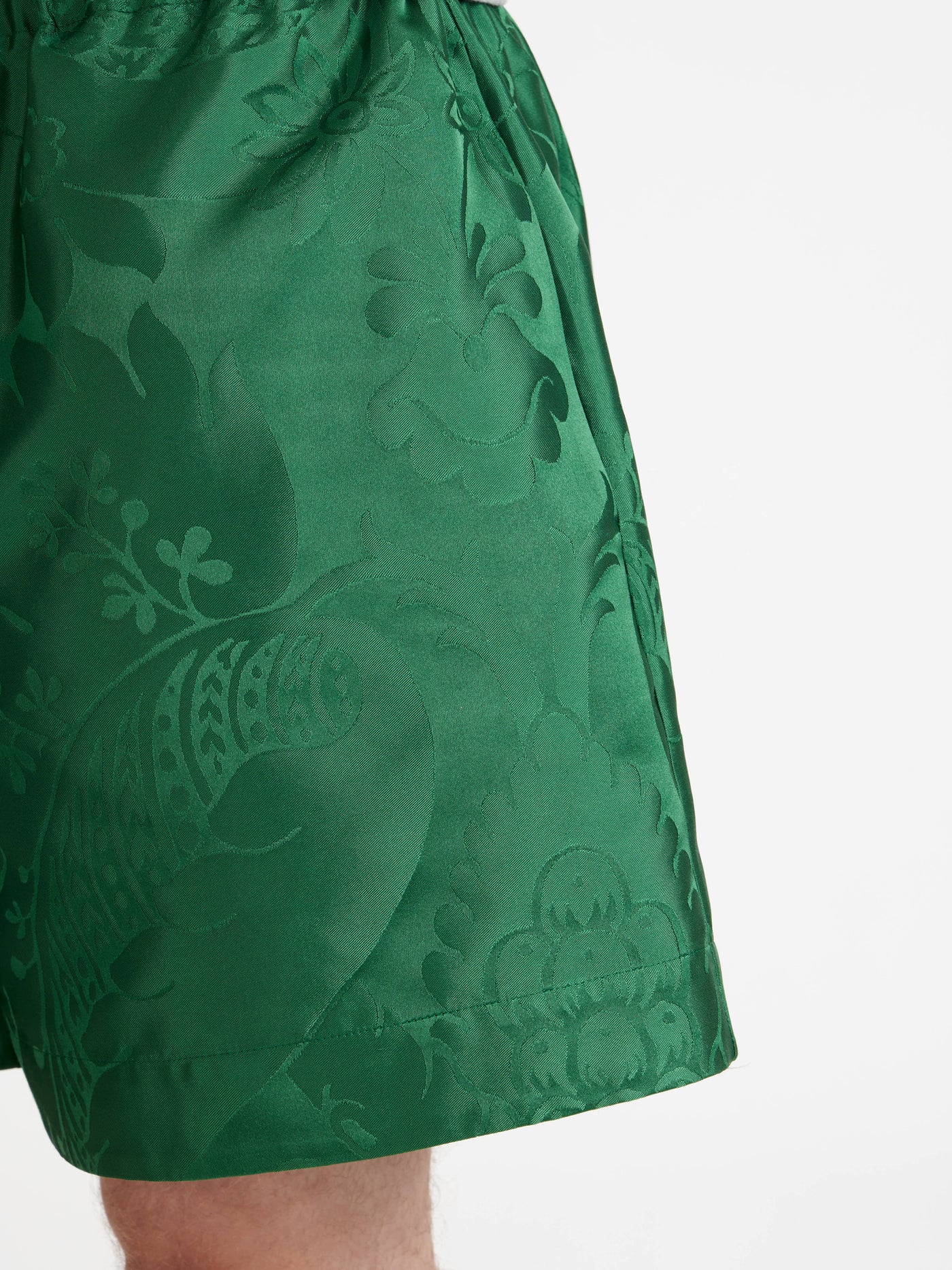drawstring shorts emerald Model Detail 2