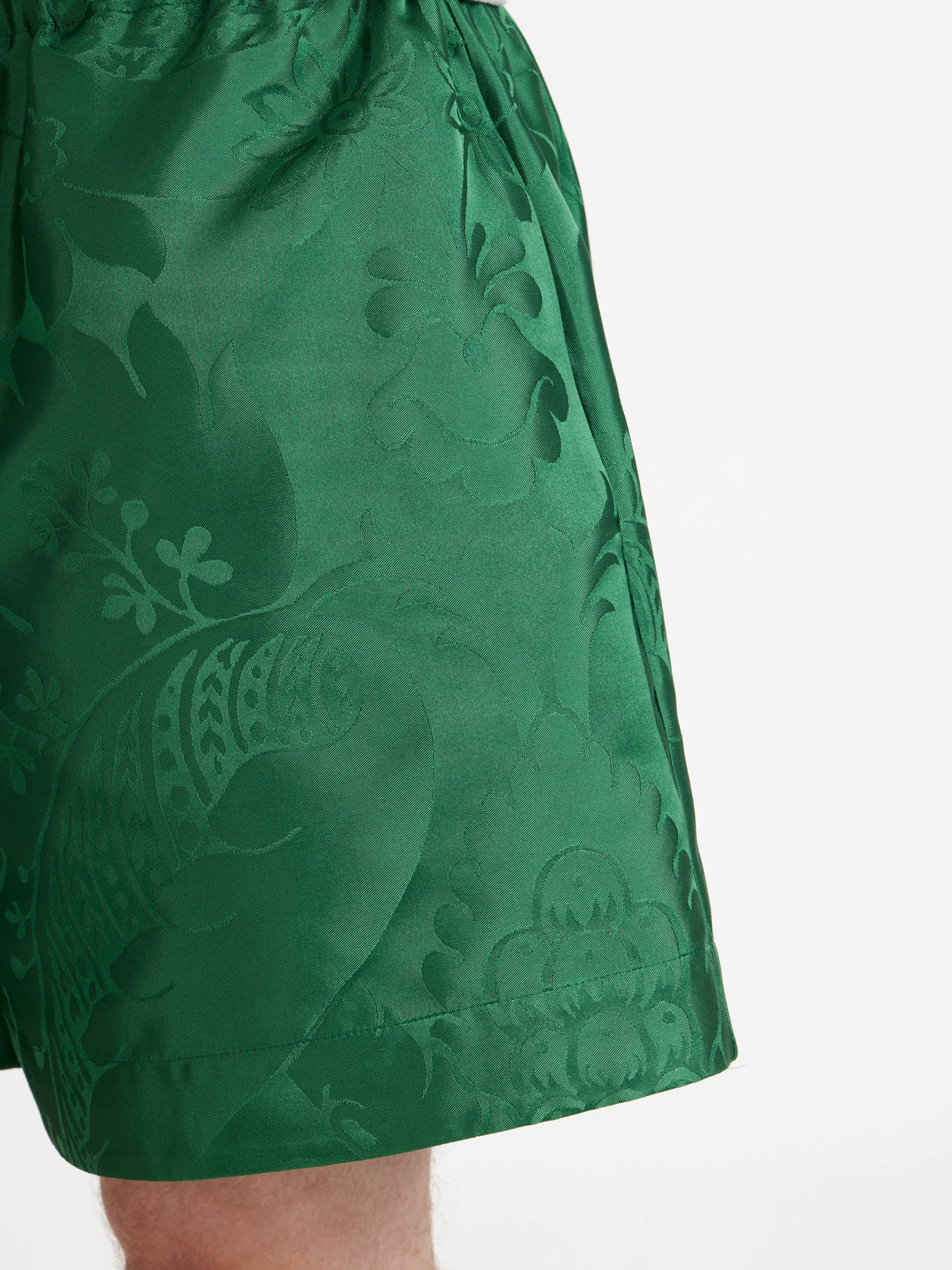 drawstring shorts emerald Model Detail 2