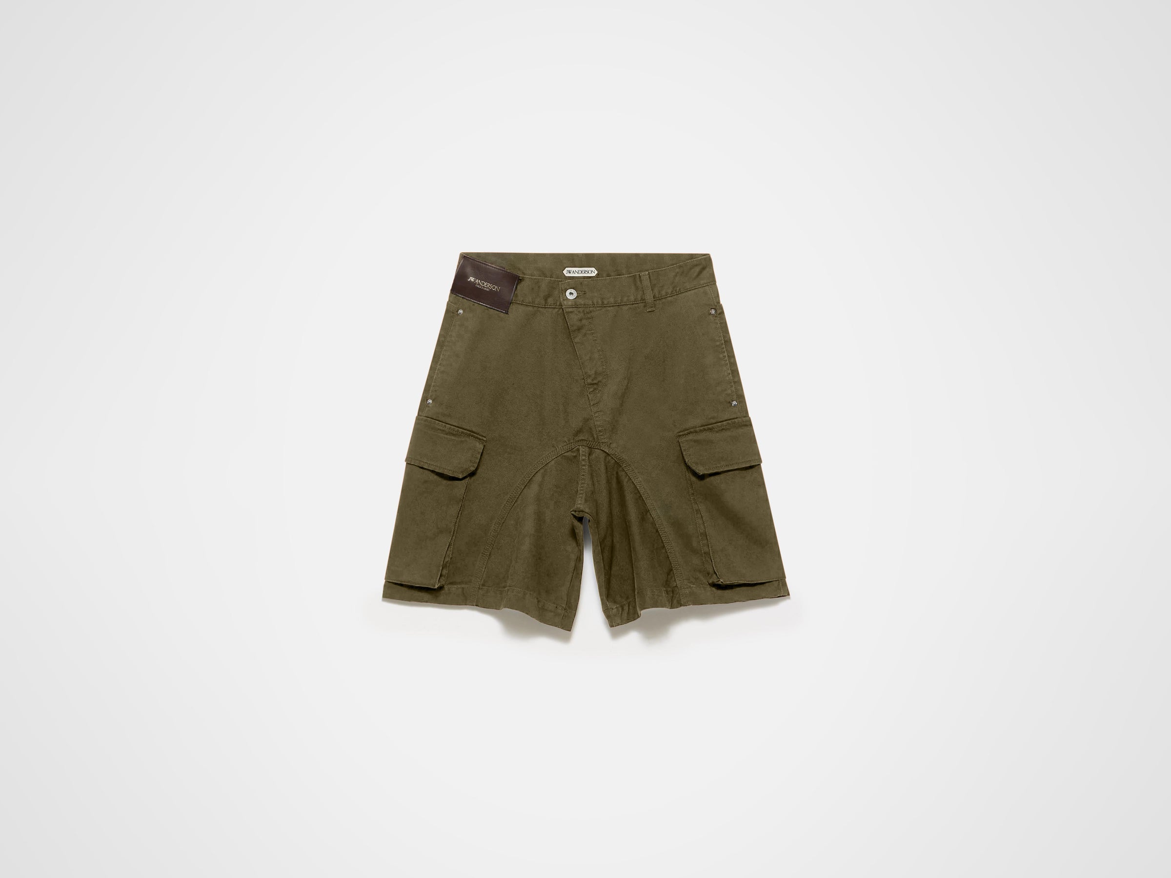 twisted patch pocket short khaki Product Front 1