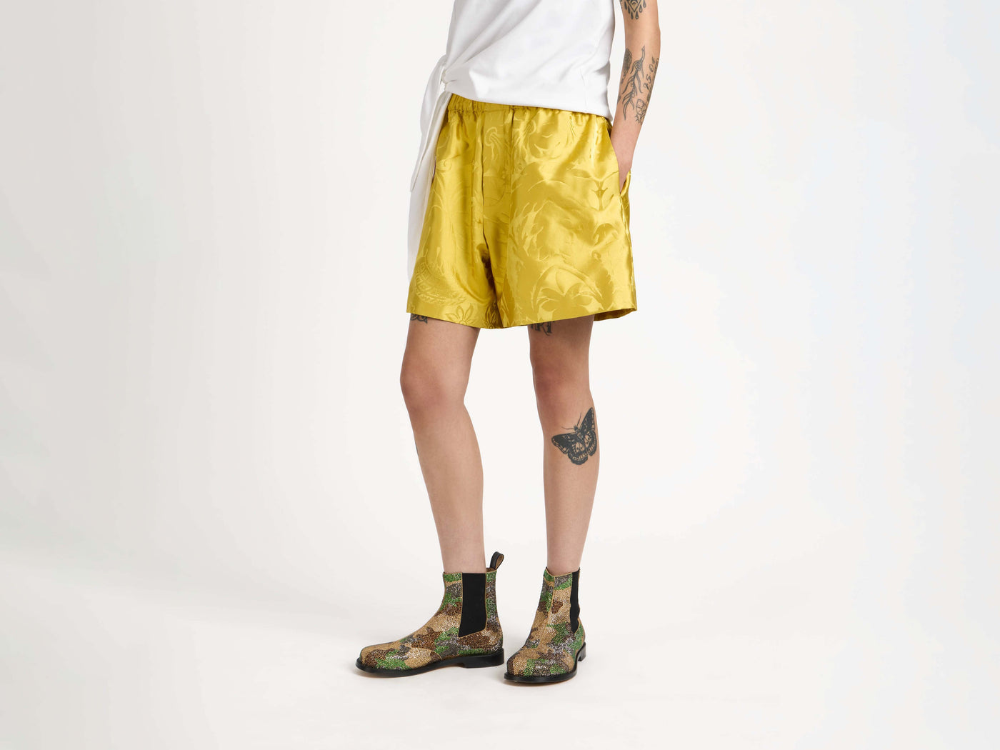 drawstring shorts citrine 1 Model Detail 1