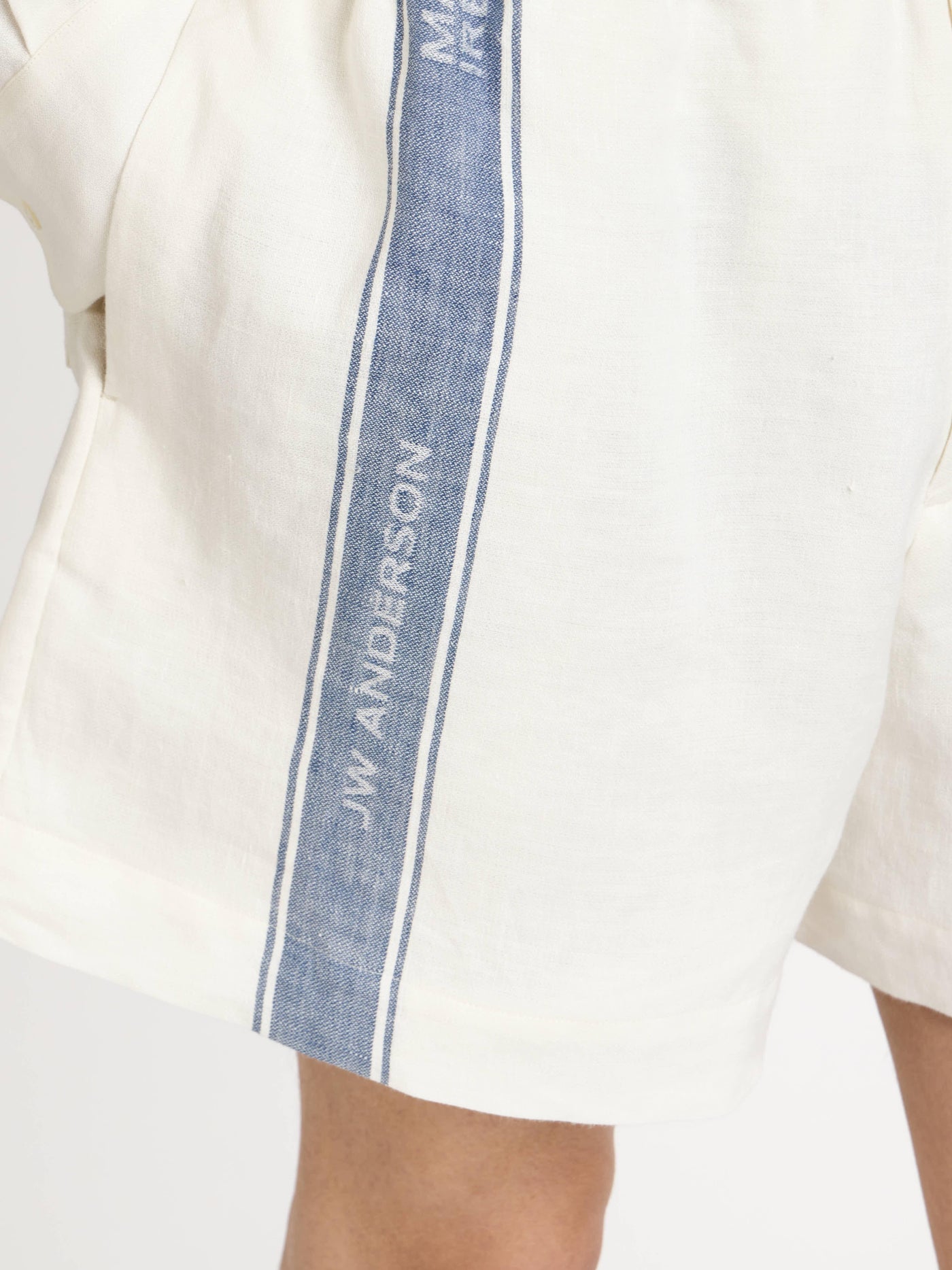 shorts off white blue Model Detail 5