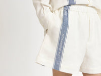 shorts off white blue Model Back 1
