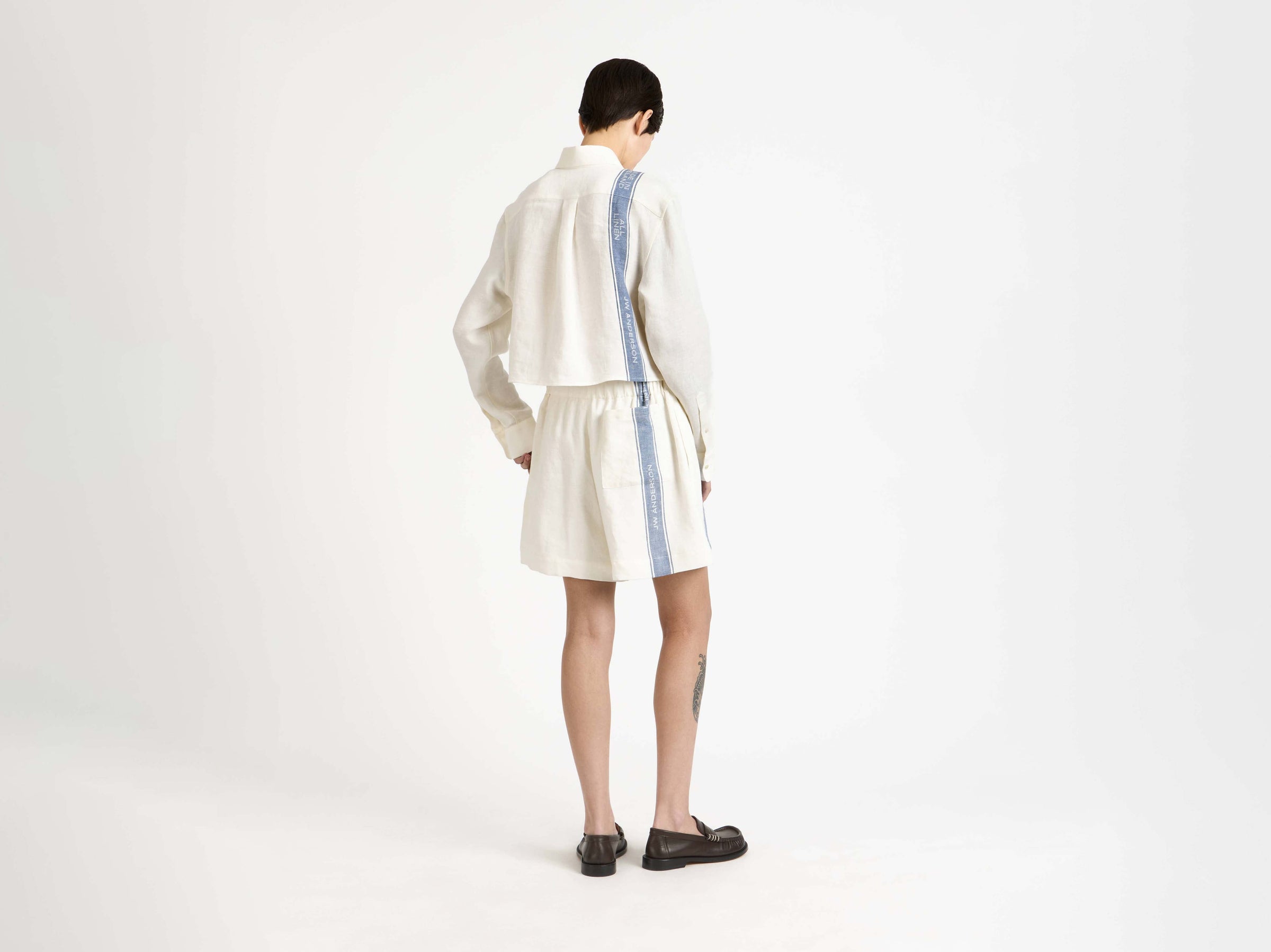 shorts off white blue 1 Model Back 4