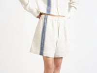 shorts off white blue 1 Model Detail 1