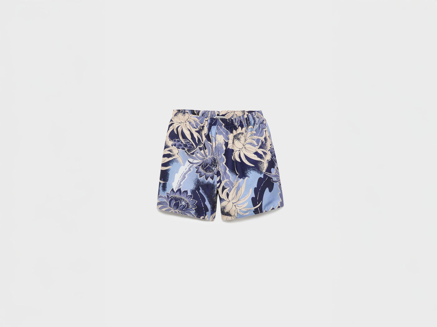 MENS HAWAIIAN PRINT SWIM SHORTS IN SAPPHIRE