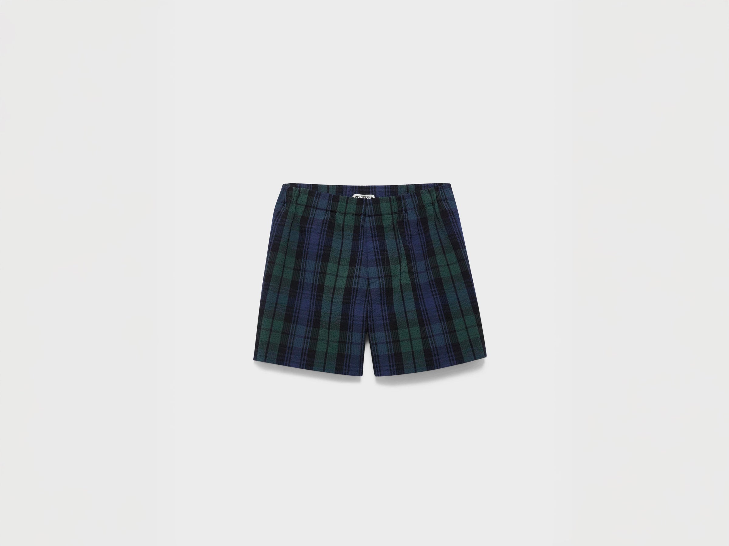 WOMENS CHECKERED SHORTS IN NAVY & GREEN