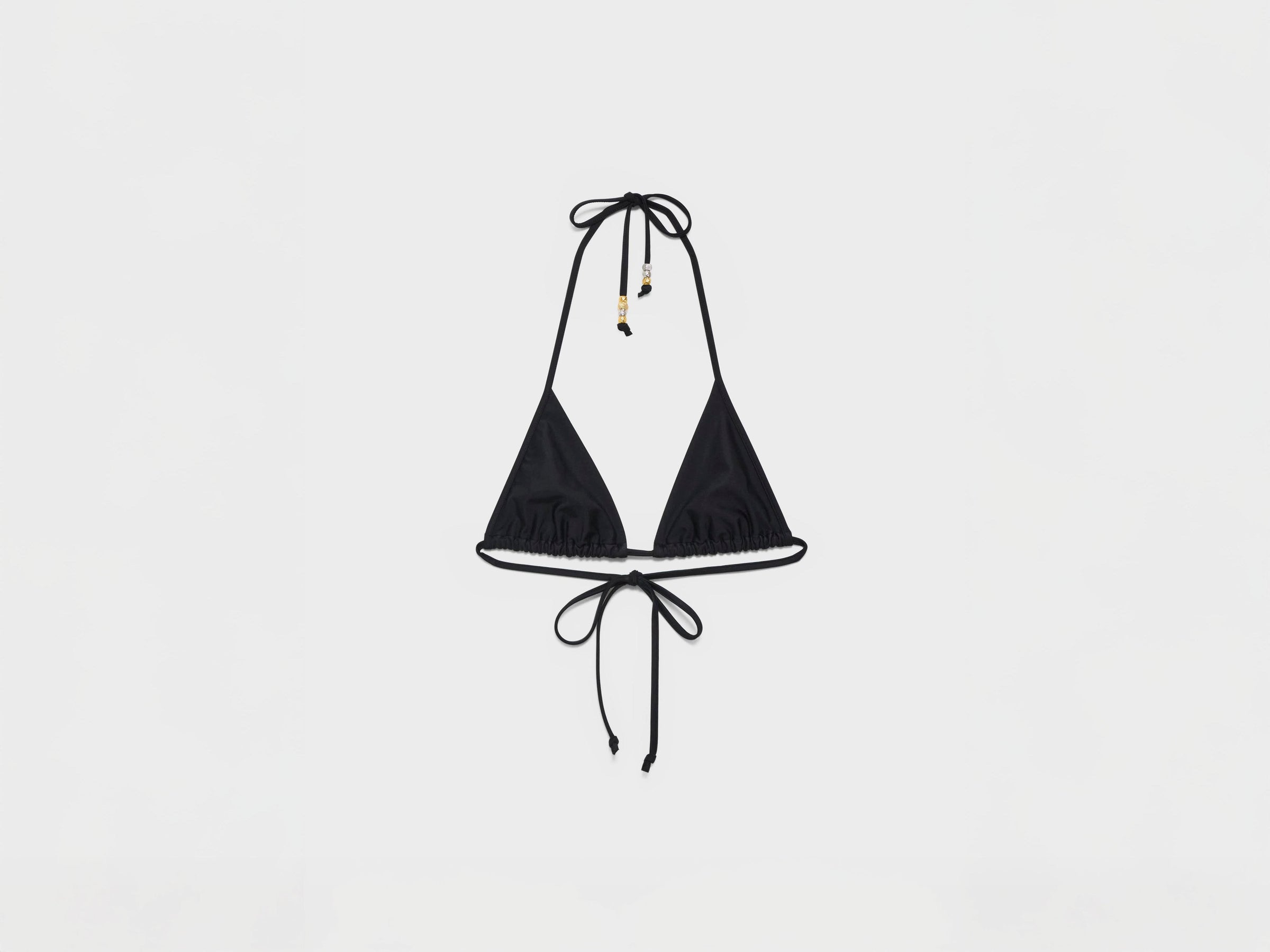 WOMENS BIKINI TOP IN BLACK & ORANGE