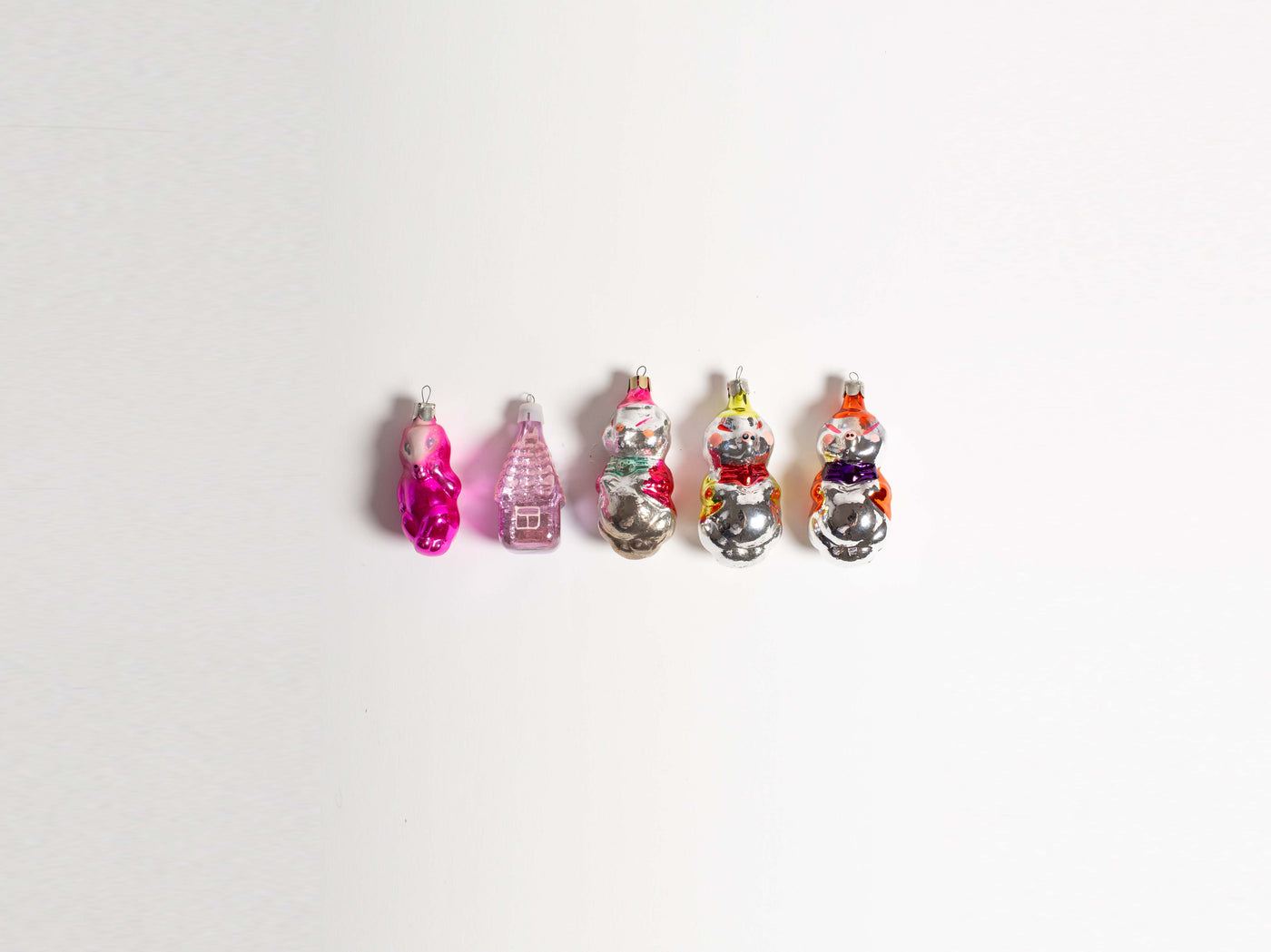 THE THREE LITTLE PIGS [SET] VINTAGE CHRISTMAS ORNAMENT