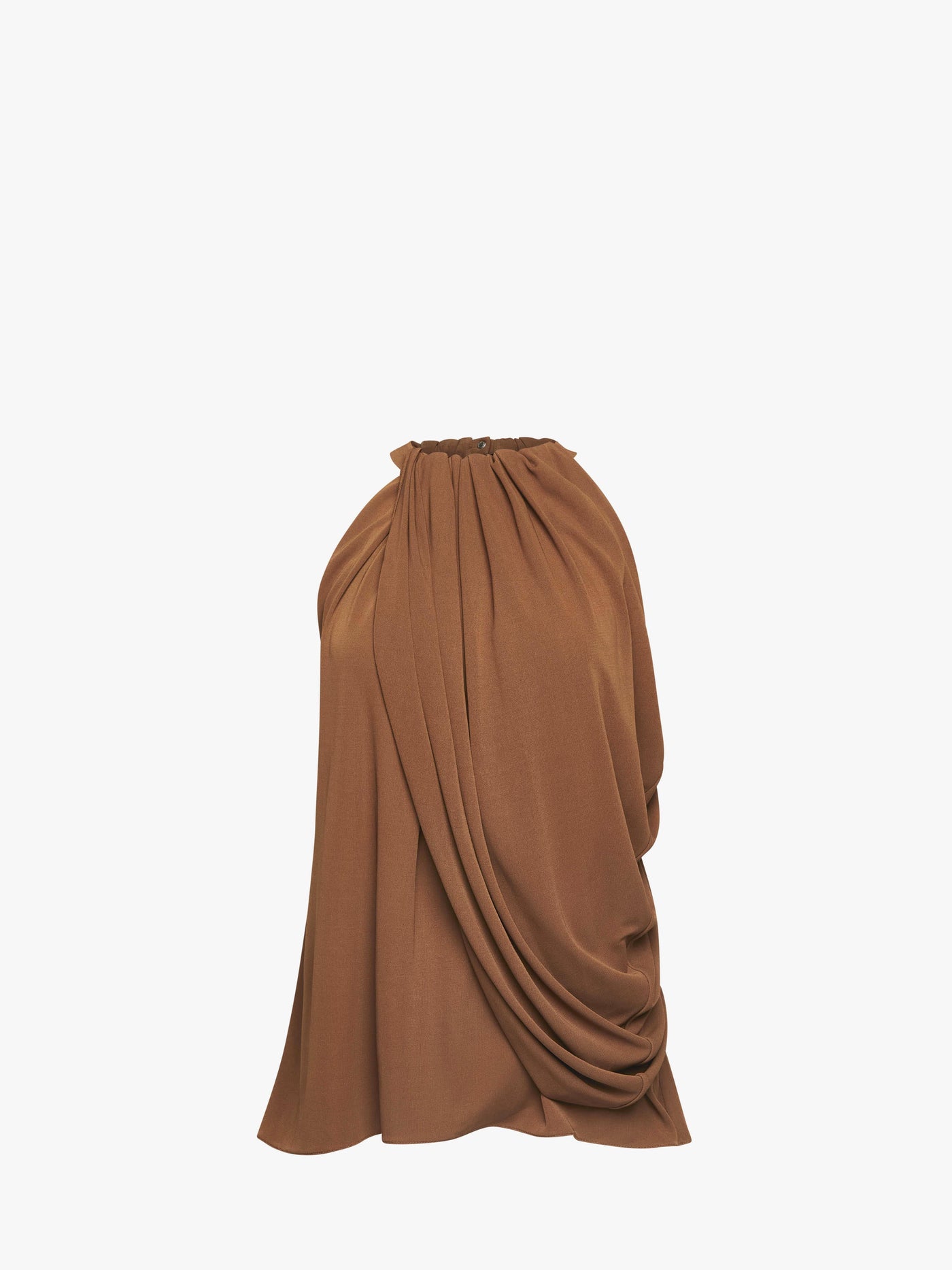 CL_TWISTED DRAPE HALTER TOP - CHESTNUT_TP0347PG1694
