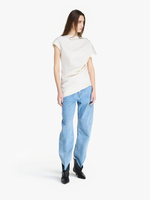 ASYMMETRIC DRAPED TOP