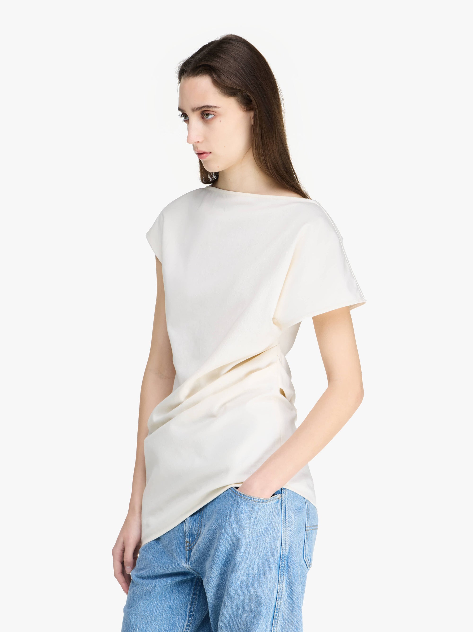 ASYMMETRIC DRAPED TOP