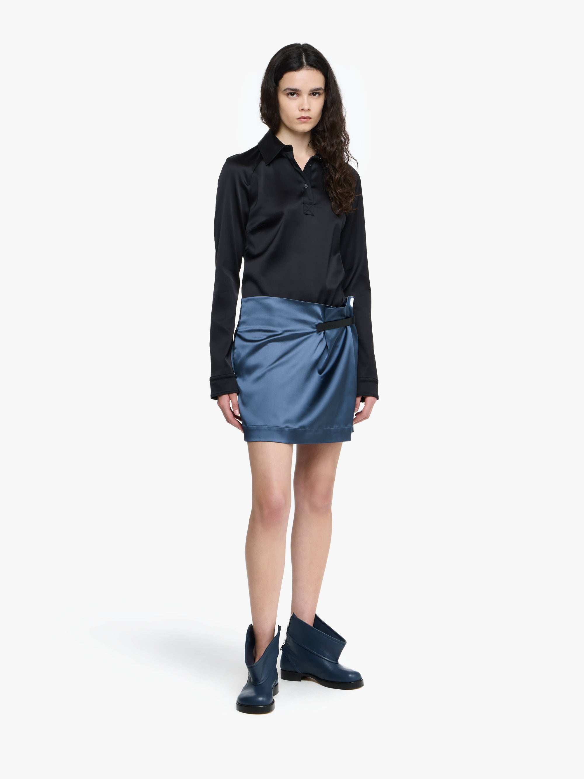 LONG SLEEVE POLO TOP