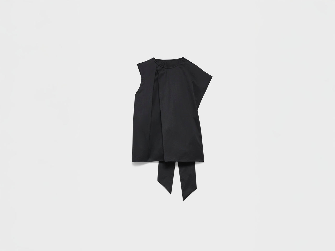 WOMENS SCULPTURAL SLEEVELESS TOP IN BLACK