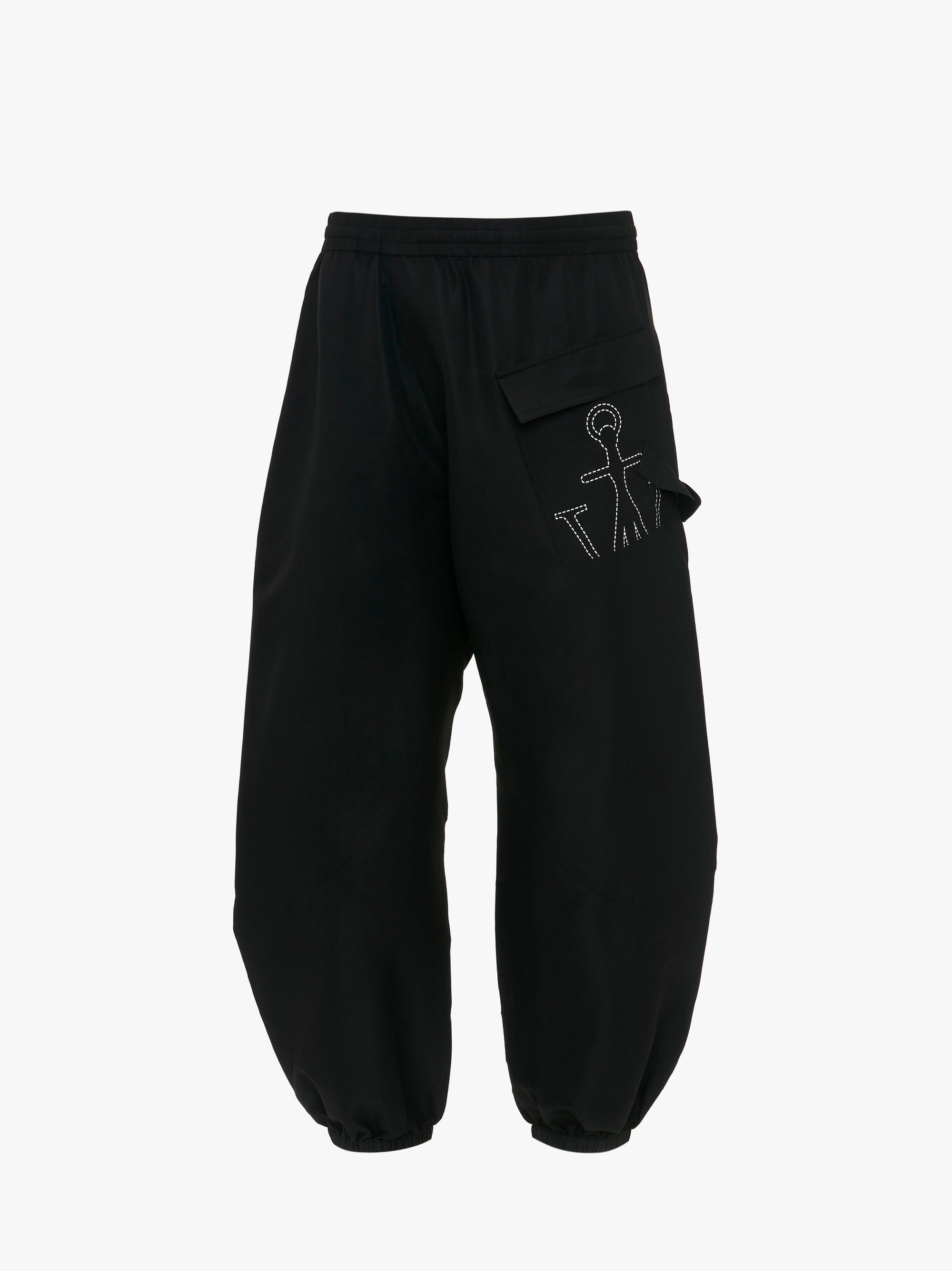 TWISTED JOGGERS WITH ANCHOR LOGO PRINT