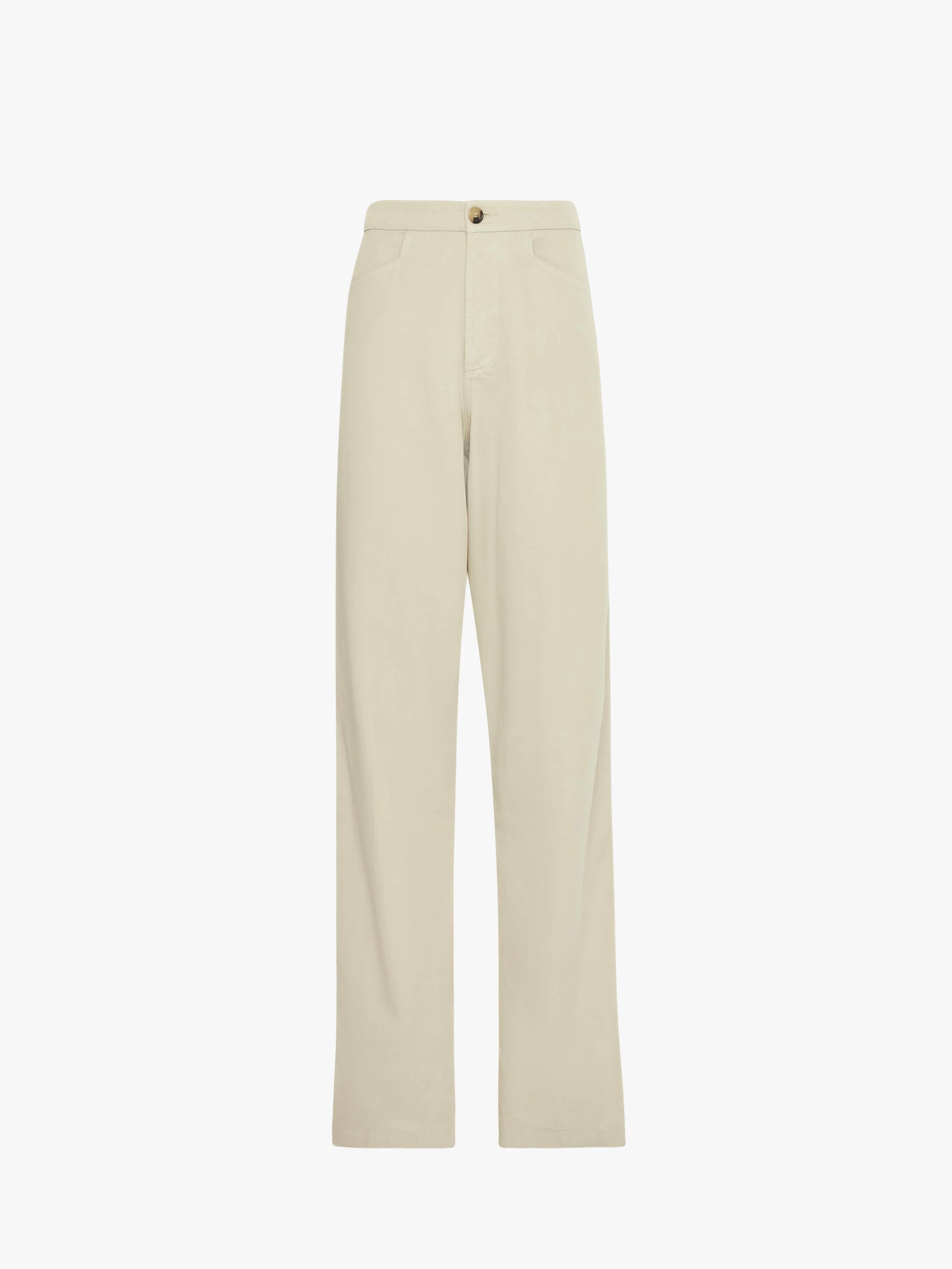 STRAIGHT LEG TROUSERS WITH BUTTON DETAIL