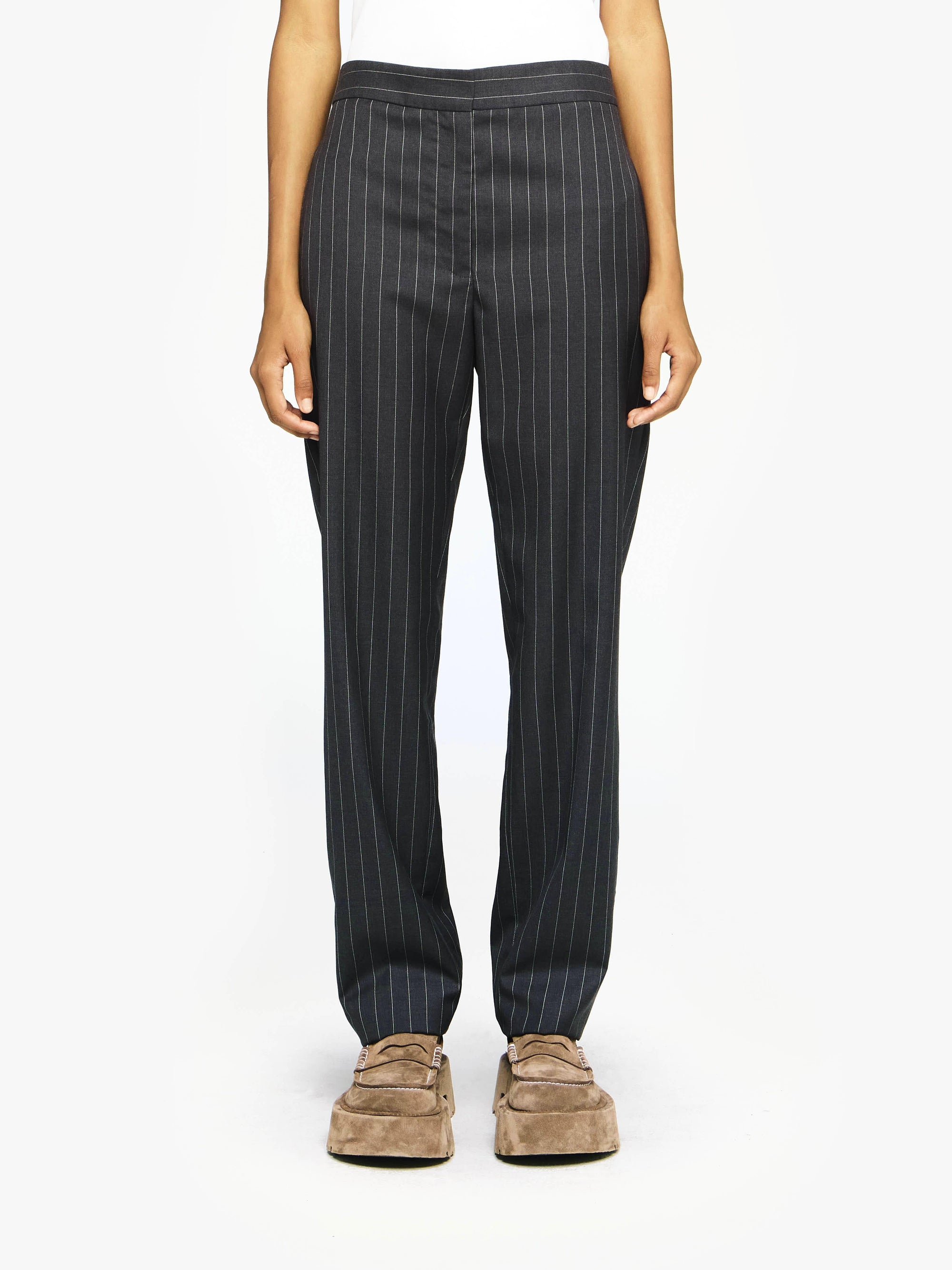 STRAIGHT LEG TAILORED TROUSERS