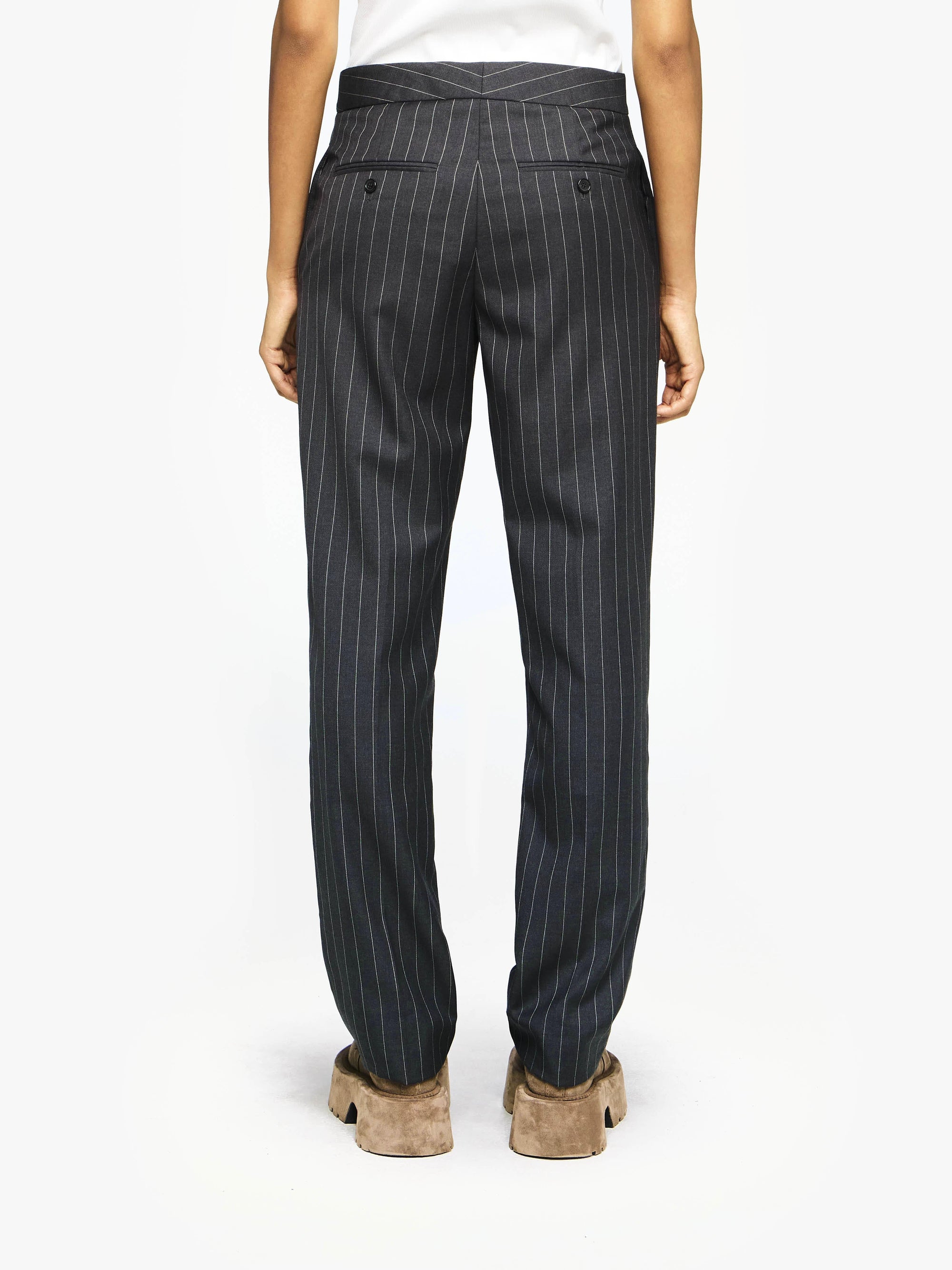 STRAIGHT LEG TAILORED TROUSERS