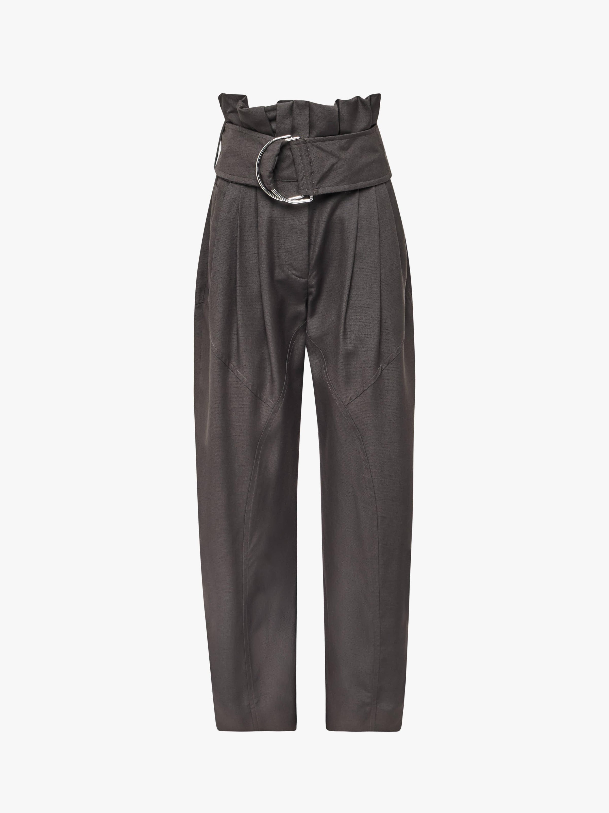 CL_GATHERED D RING TROUSERS - CHARCOAL_TR0402PG1684