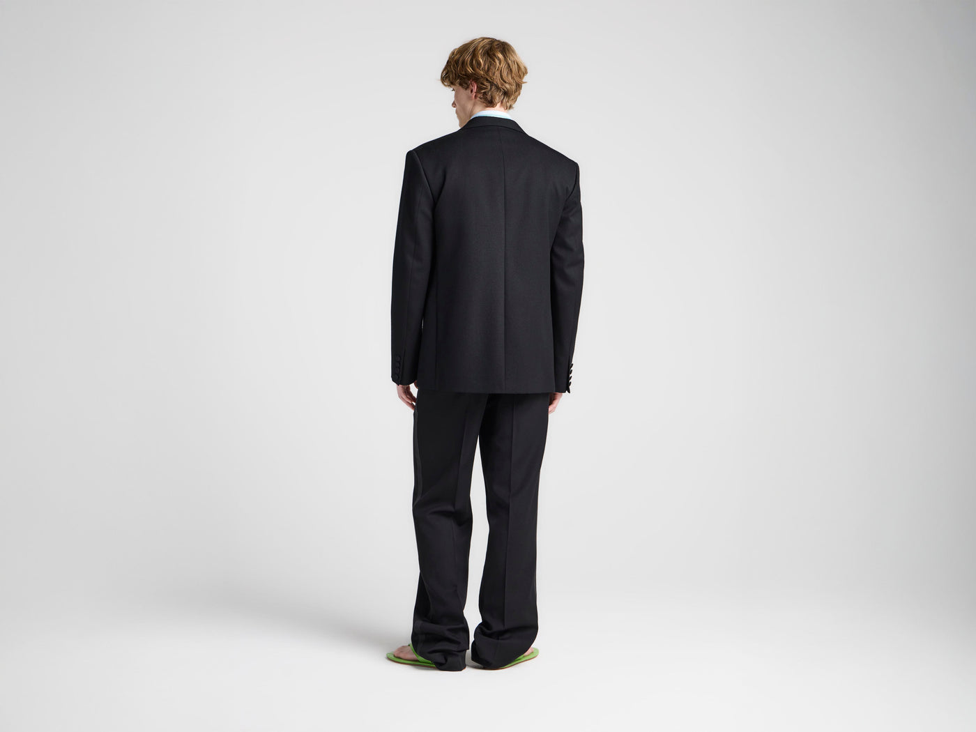 MENS TAILORED TUXEDO TROUSERS IN BLACK