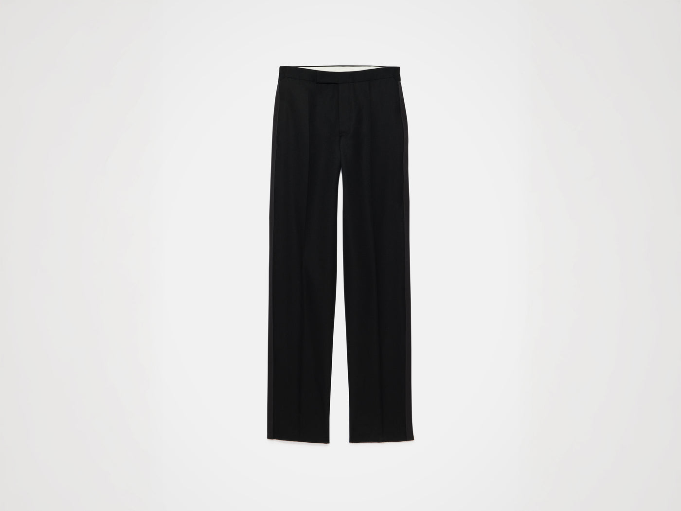 MENS TAILORED TUXEDO TROUSERS IN BLACK