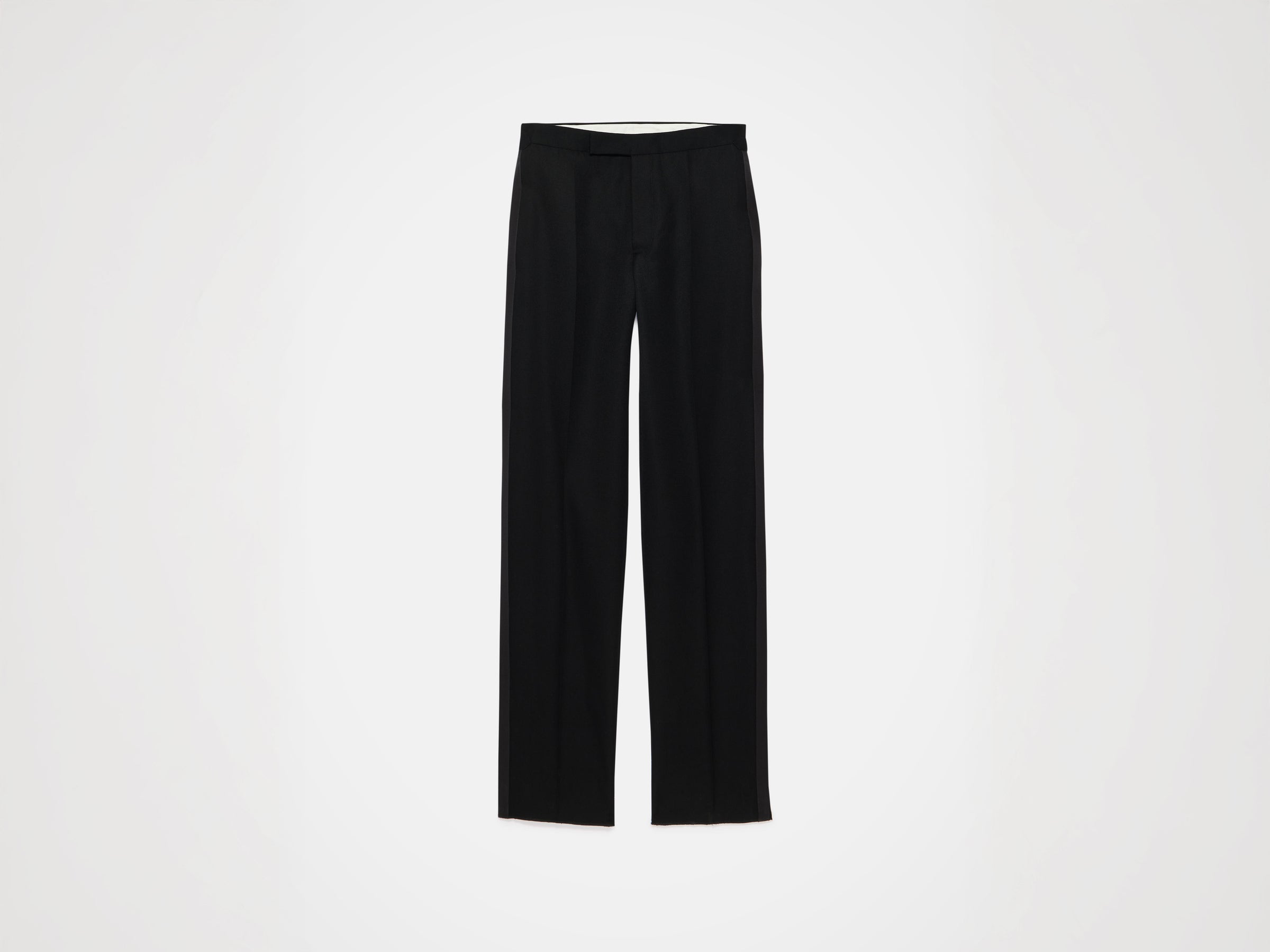 MENS TAILORED TUXEDO TROUSERS IN BLACK