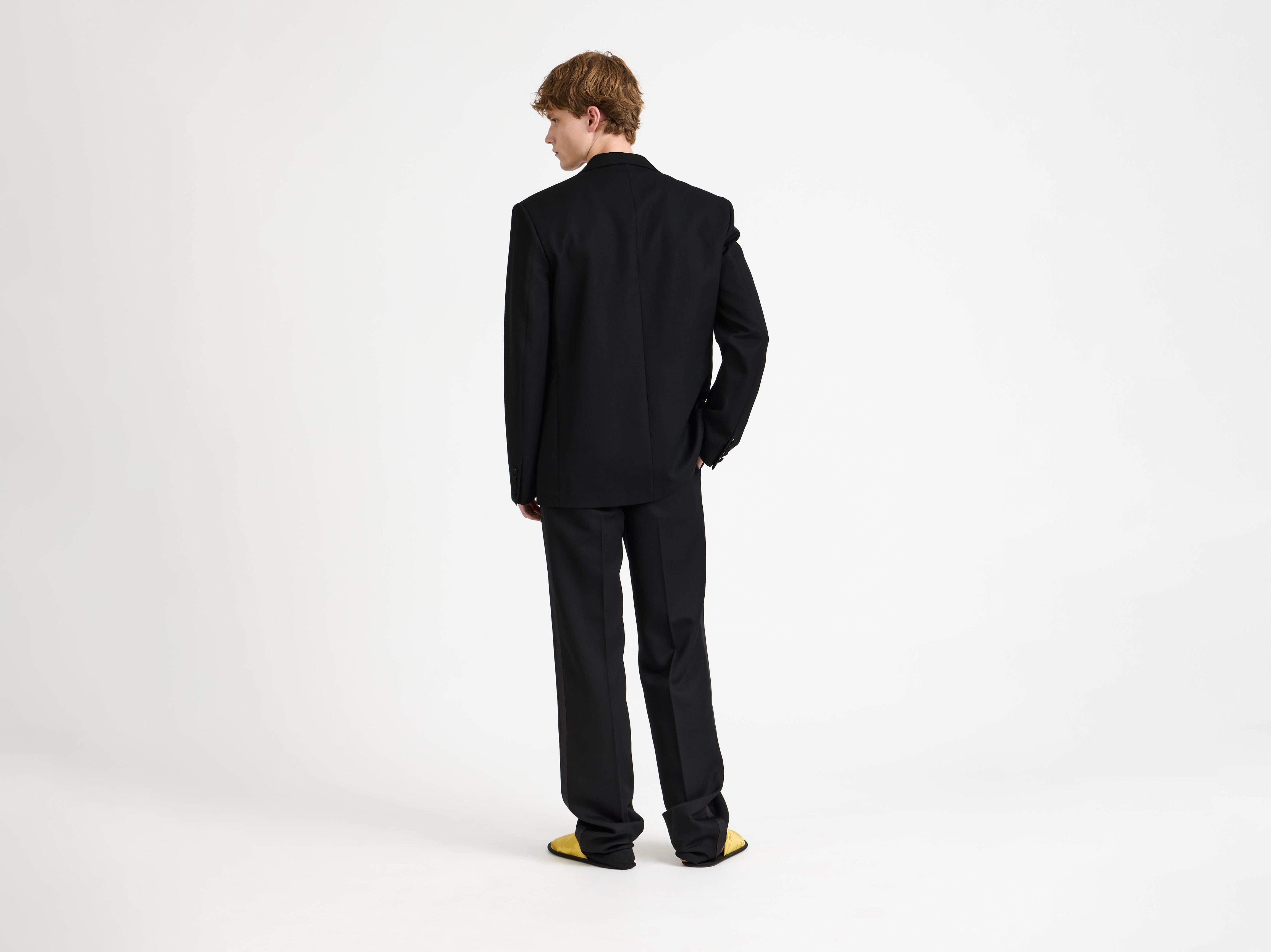 MENS TAILORED TUXEDO TROUSERS IN BLACK in BLACK TR0408PG188399944