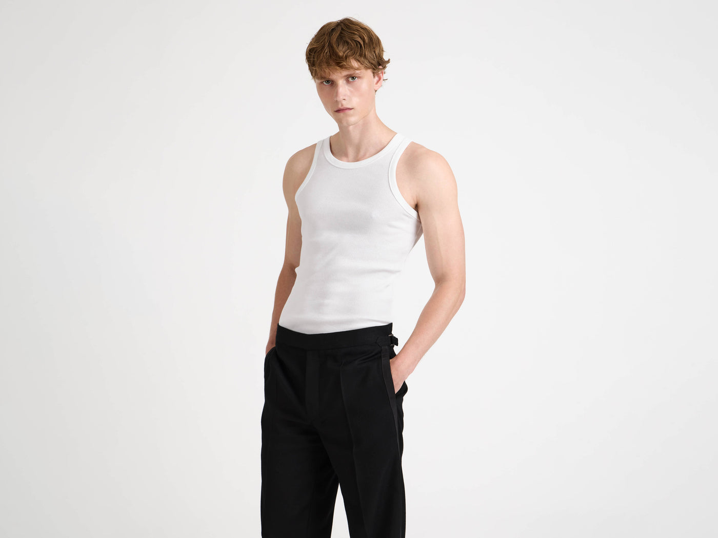 tuxedo trousers black Model Detail 5
