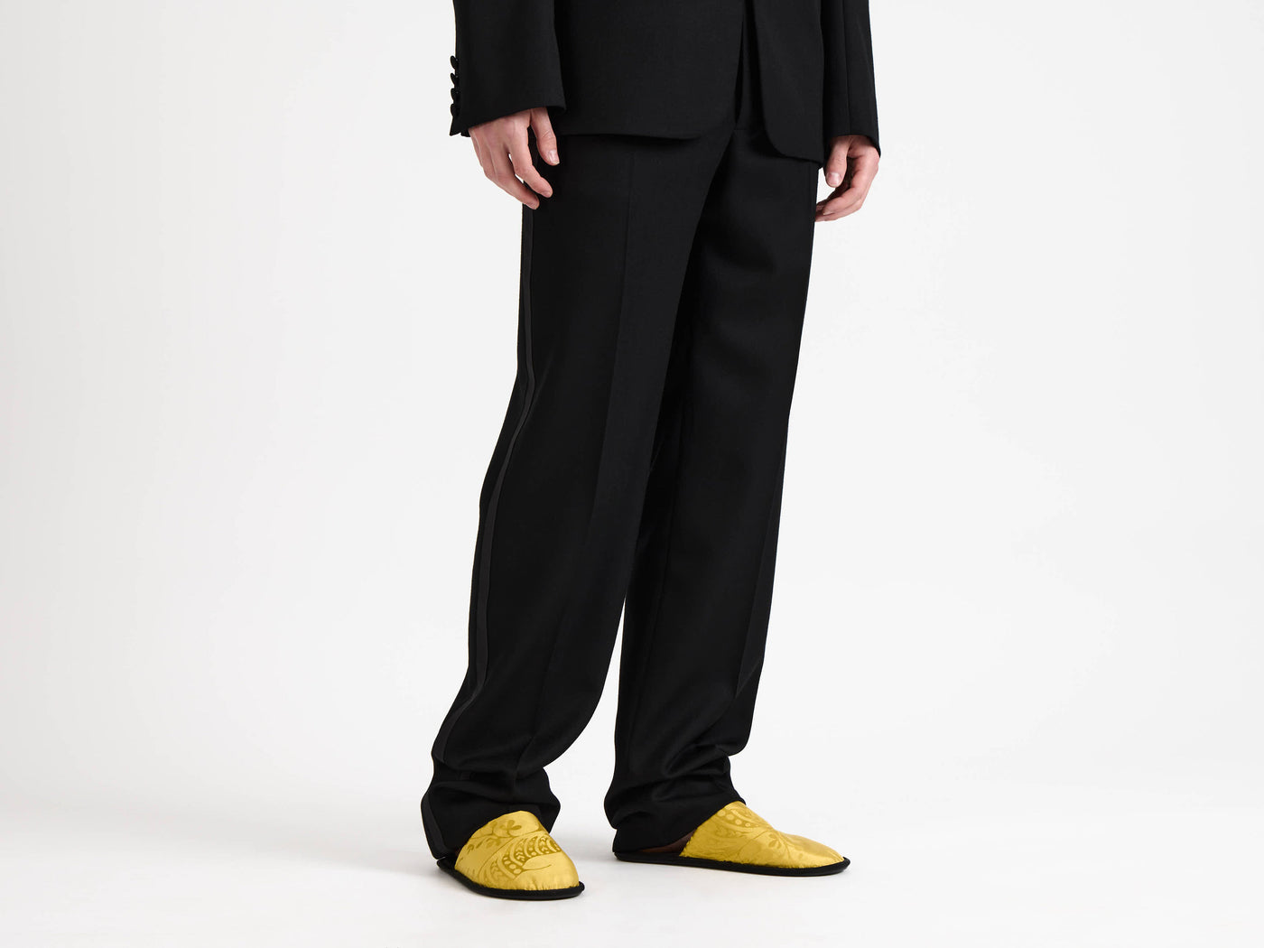 tuxedo trousers black Model Front 1