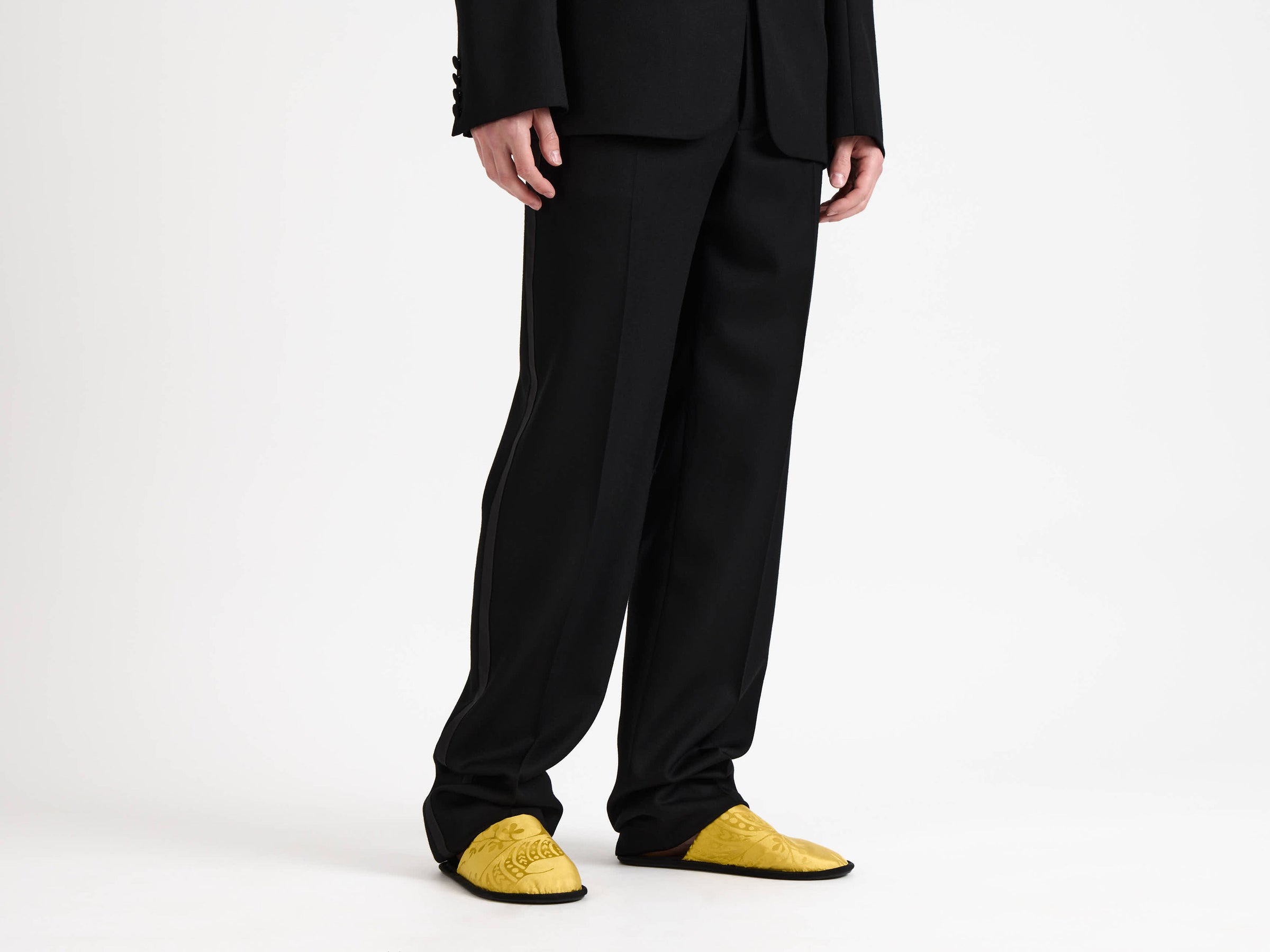 tuxedo trousers black Model Front 1