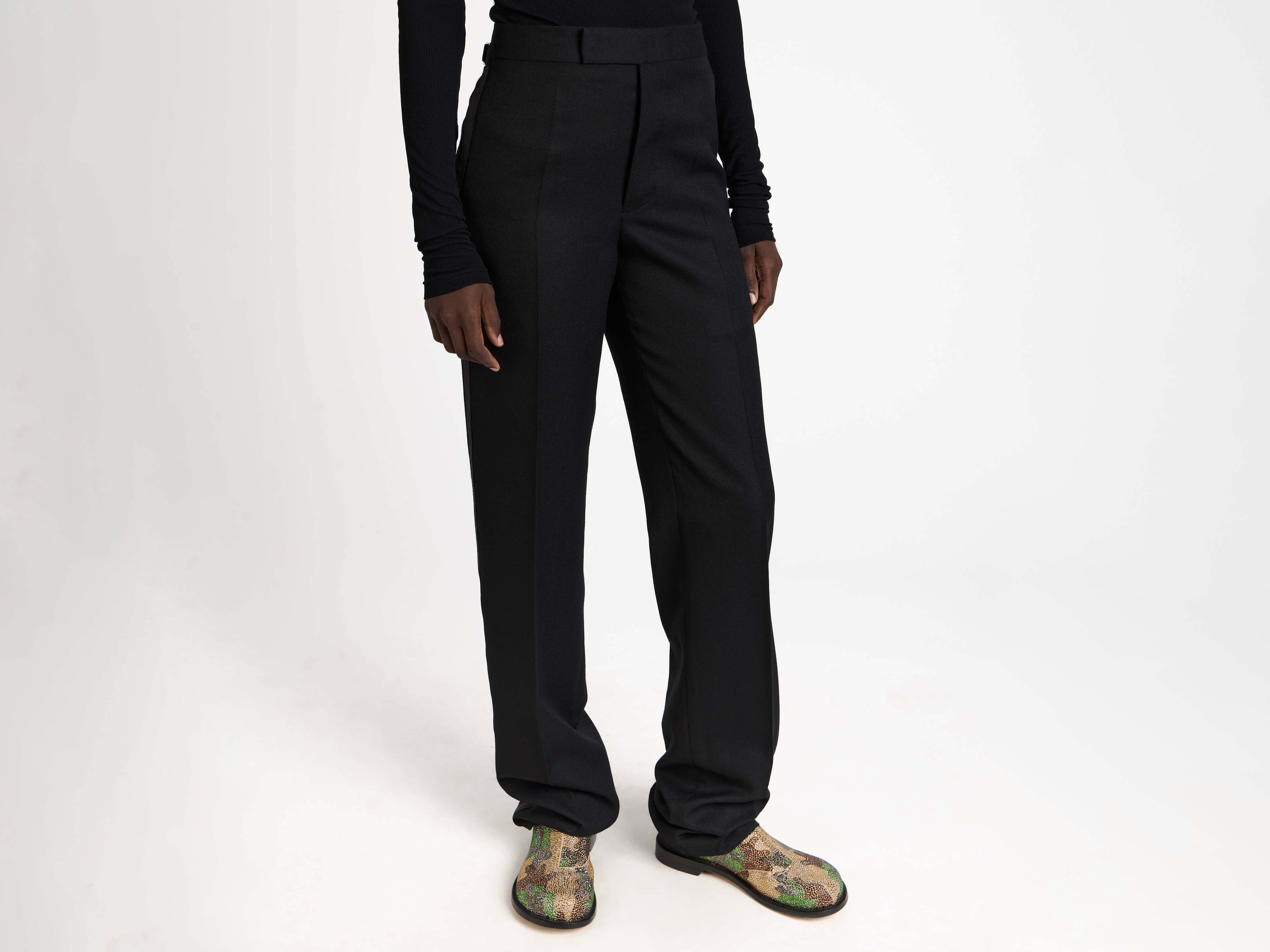 WOMENS TAILORED TUXEDO TROUSERS IN BLACK in BLACK WOMENS TAILORED TUXEDO TROUSERS IN BLACK in BLACK